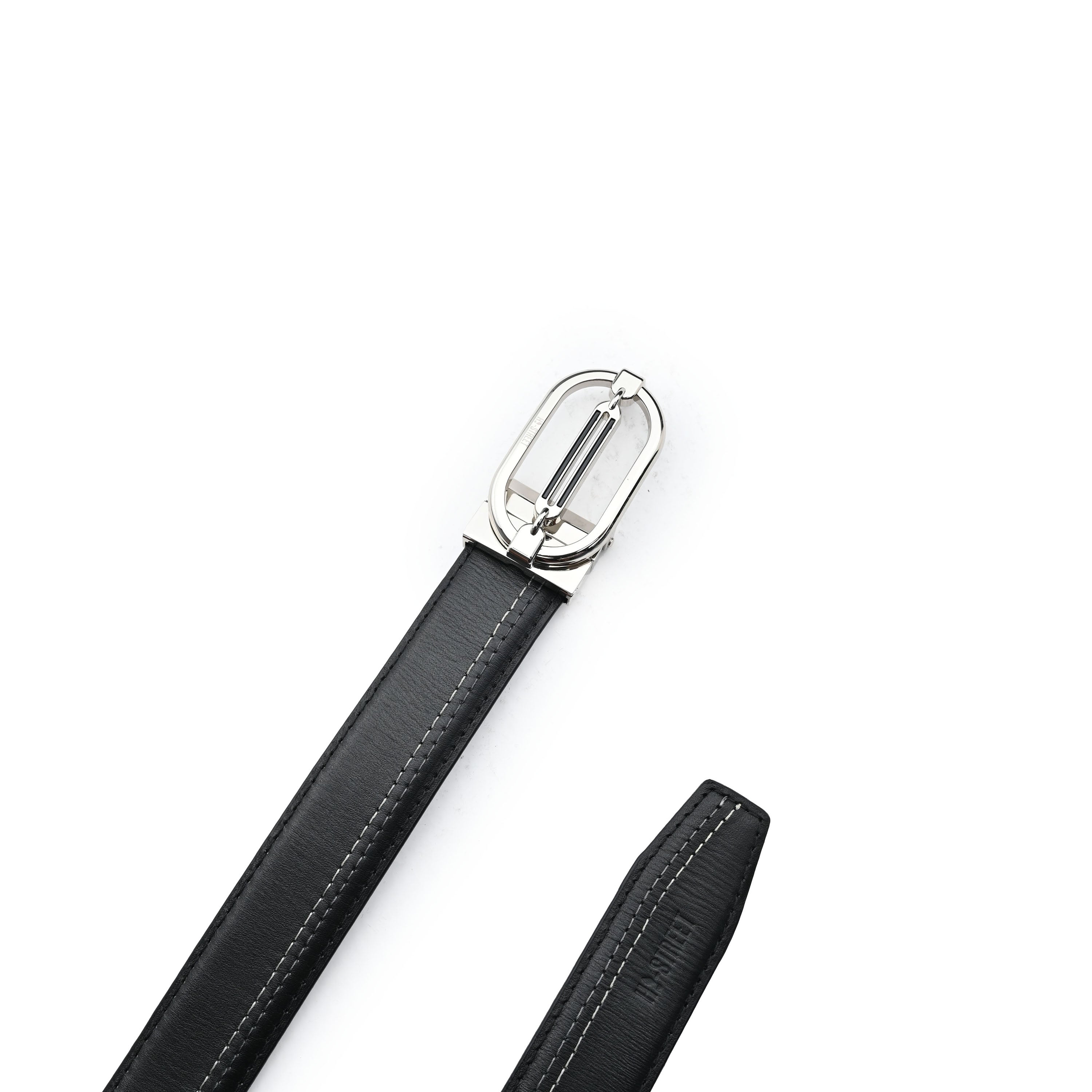 CONTRAST STITCHED LEATHER BELT