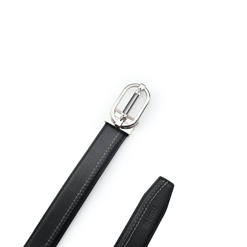 CONTRAST STITCHED LEATHER BELT