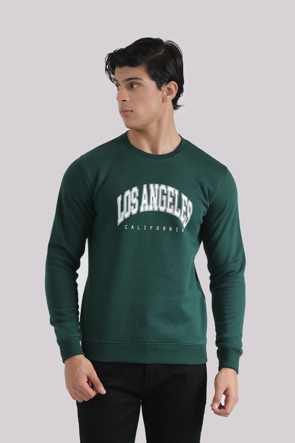 GREEN PRINTED SWEAT SHIRT