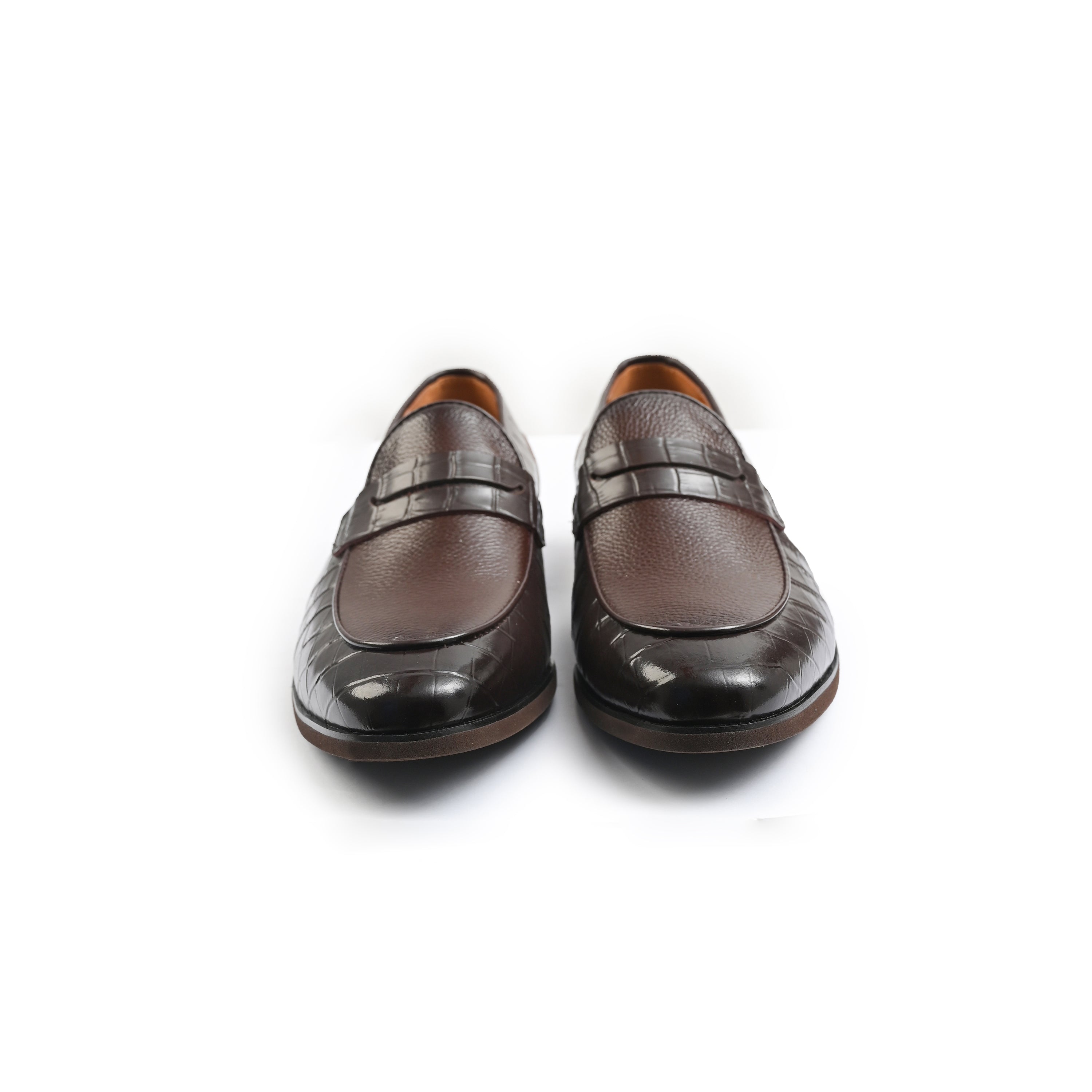 BROWN SPLIT LEATHER SHOES