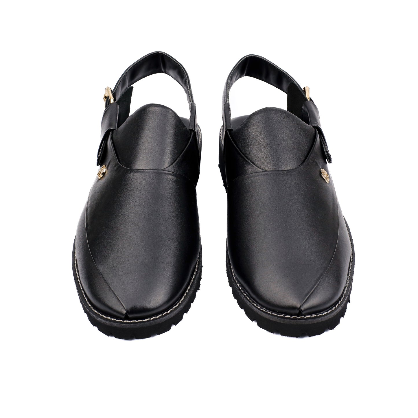 BLACK LEATHER TRADITIONAL SANDAL