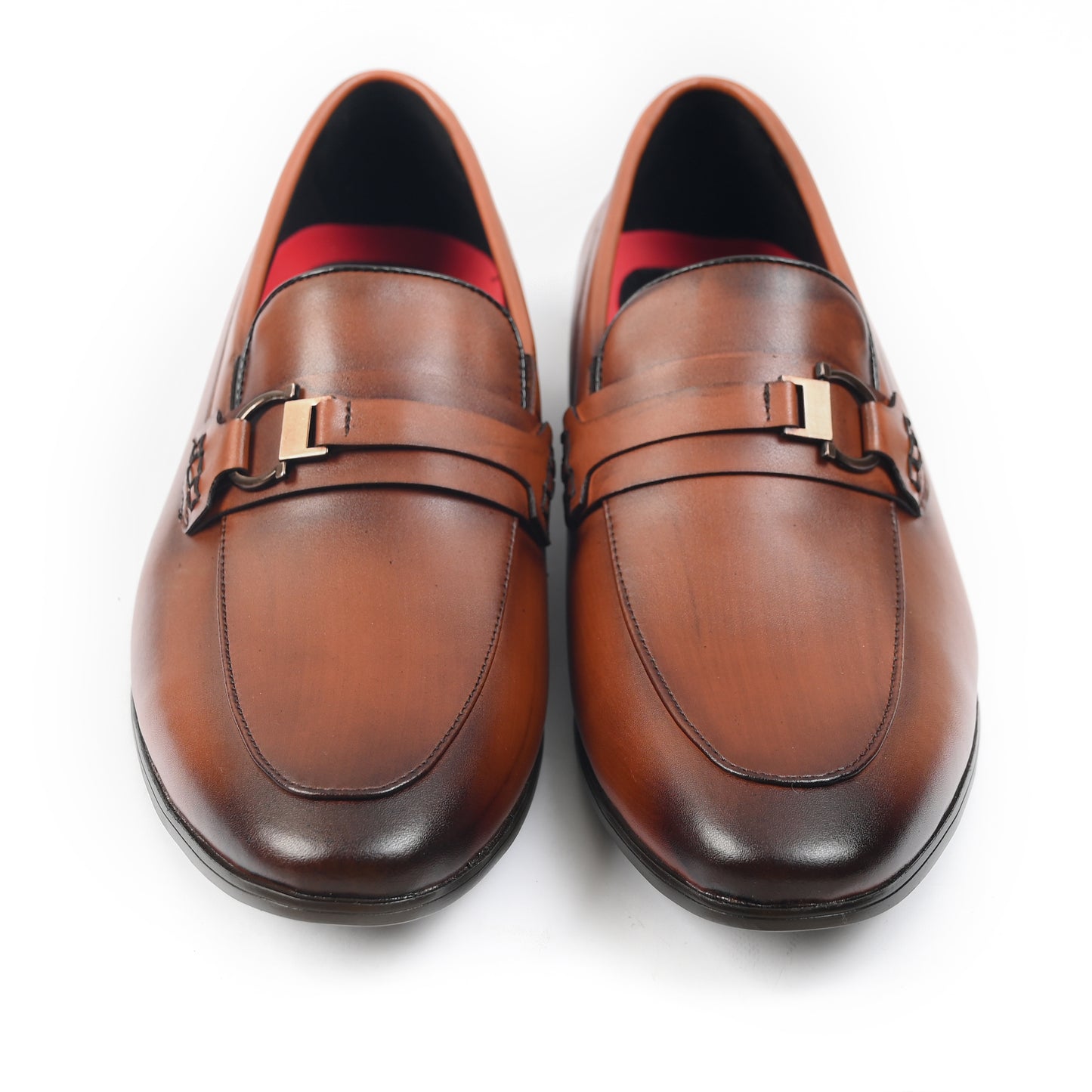 BROWN LEATHER BUCKLE SHOES