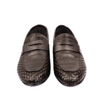 TEXTURED LEATHER BROWN SHOES