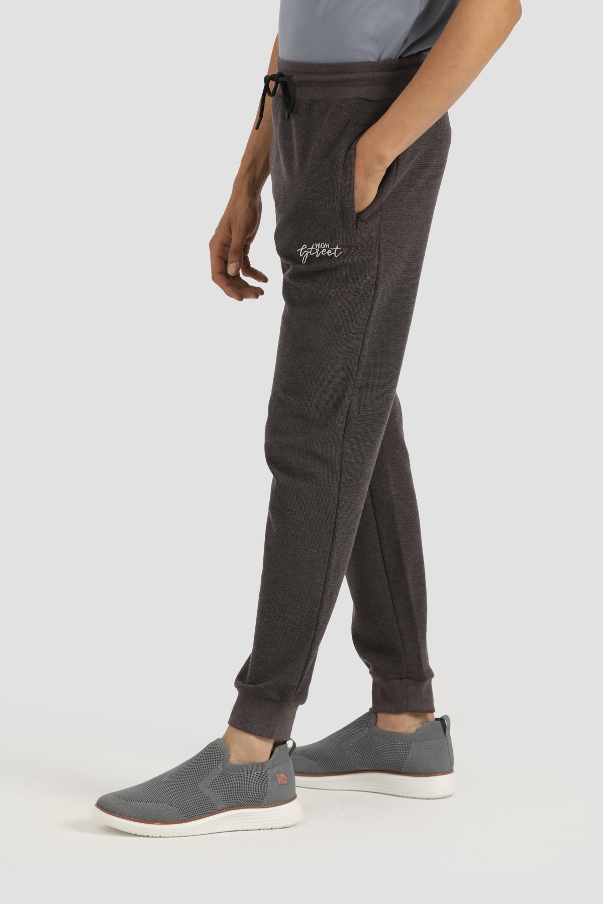 CHARCOAL KNIT TROUSER