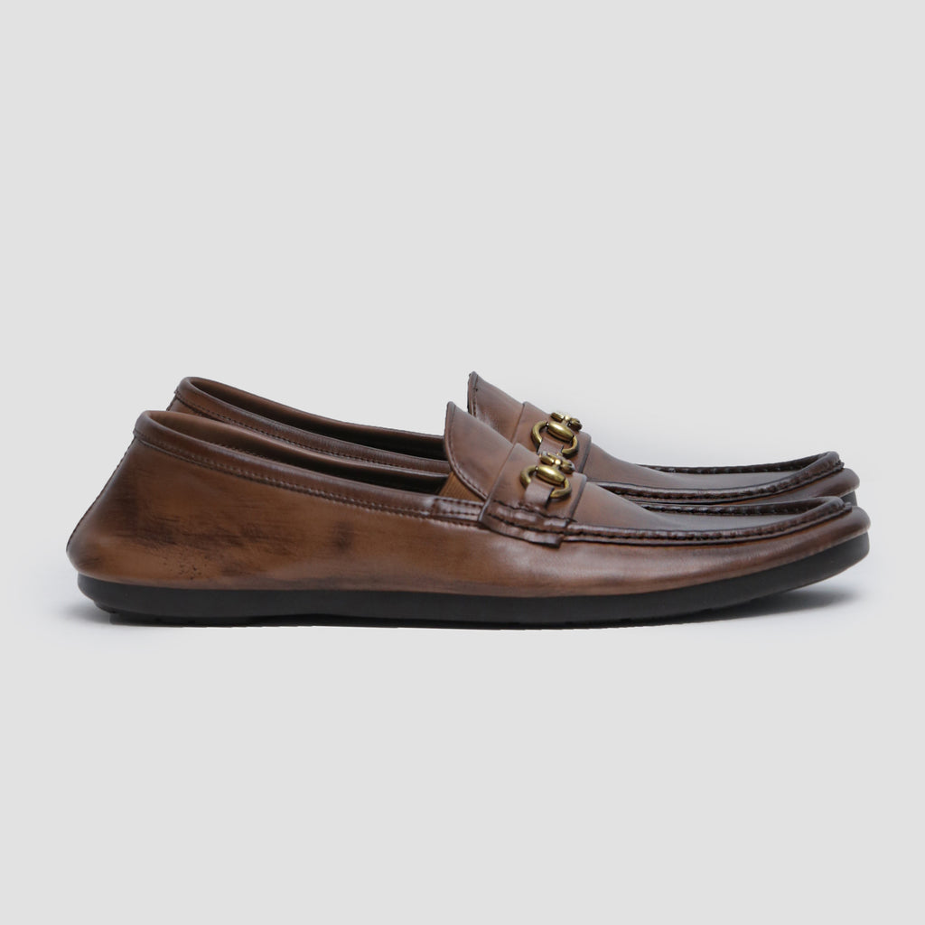 BROWN BRUSH UP MOCCASIN