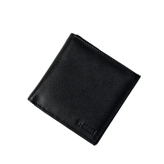 BLACK MILT LEATHER WALLET