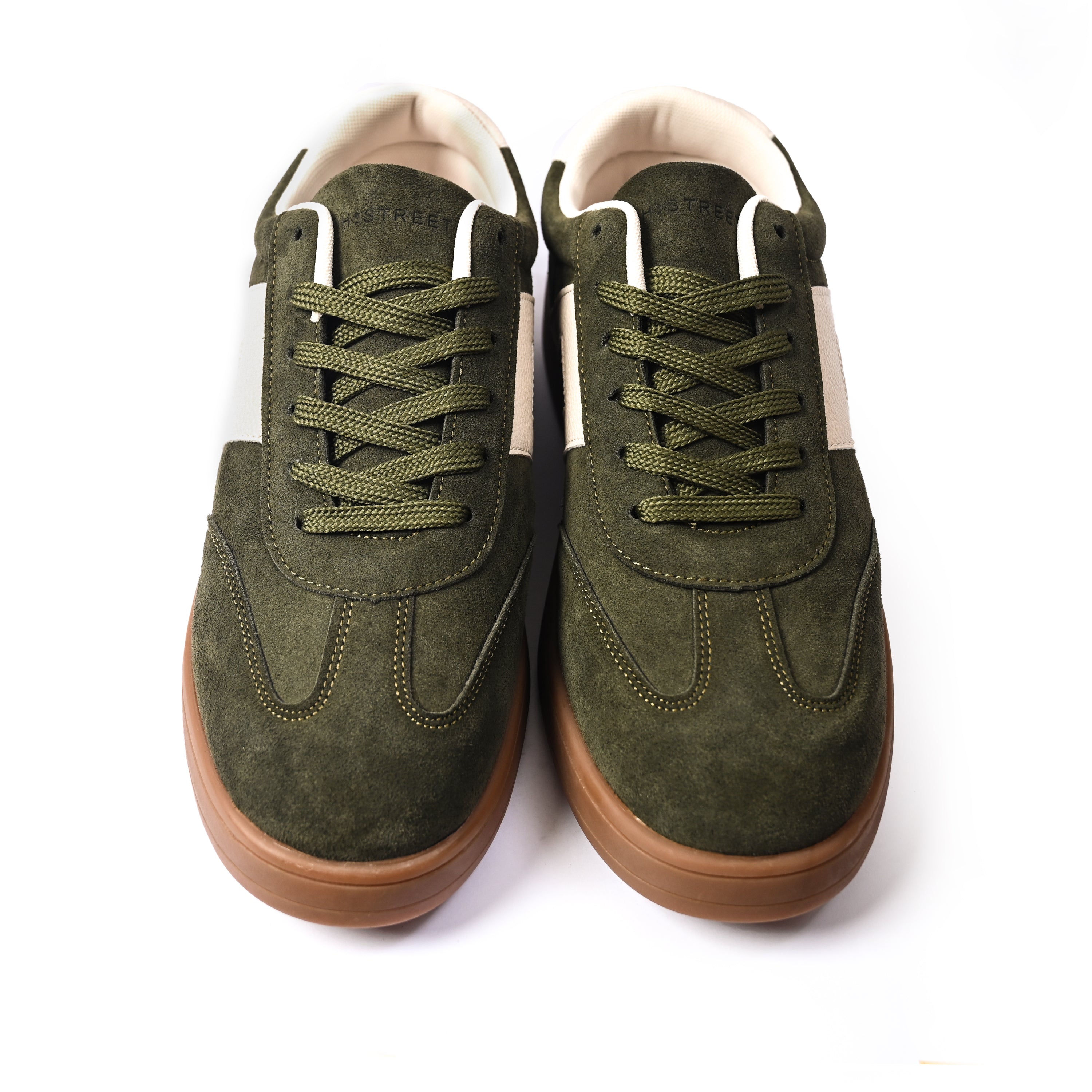 OLIVE SUEDE RETRO SNEAKER