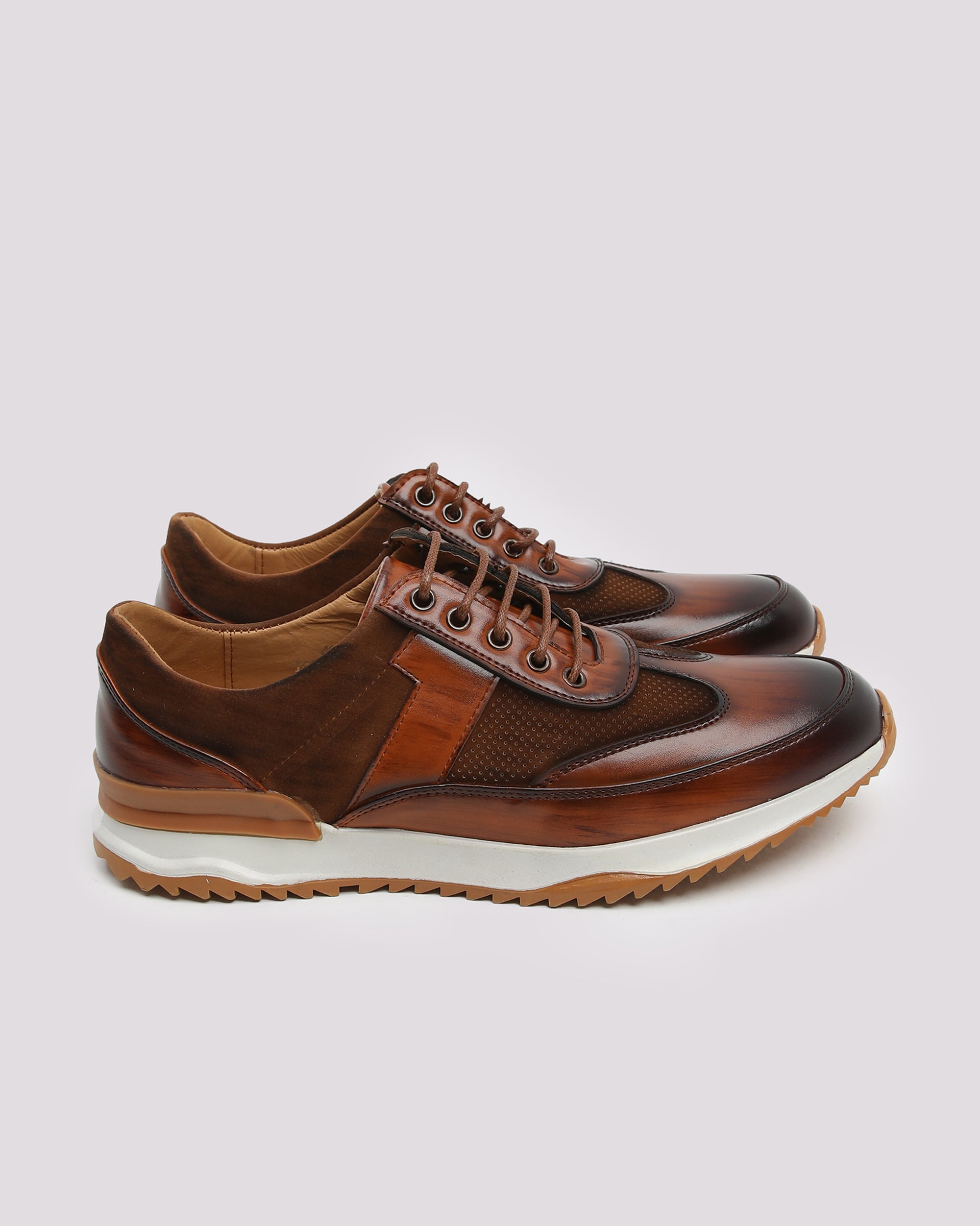 Brown Brush Up Retro Sneaker