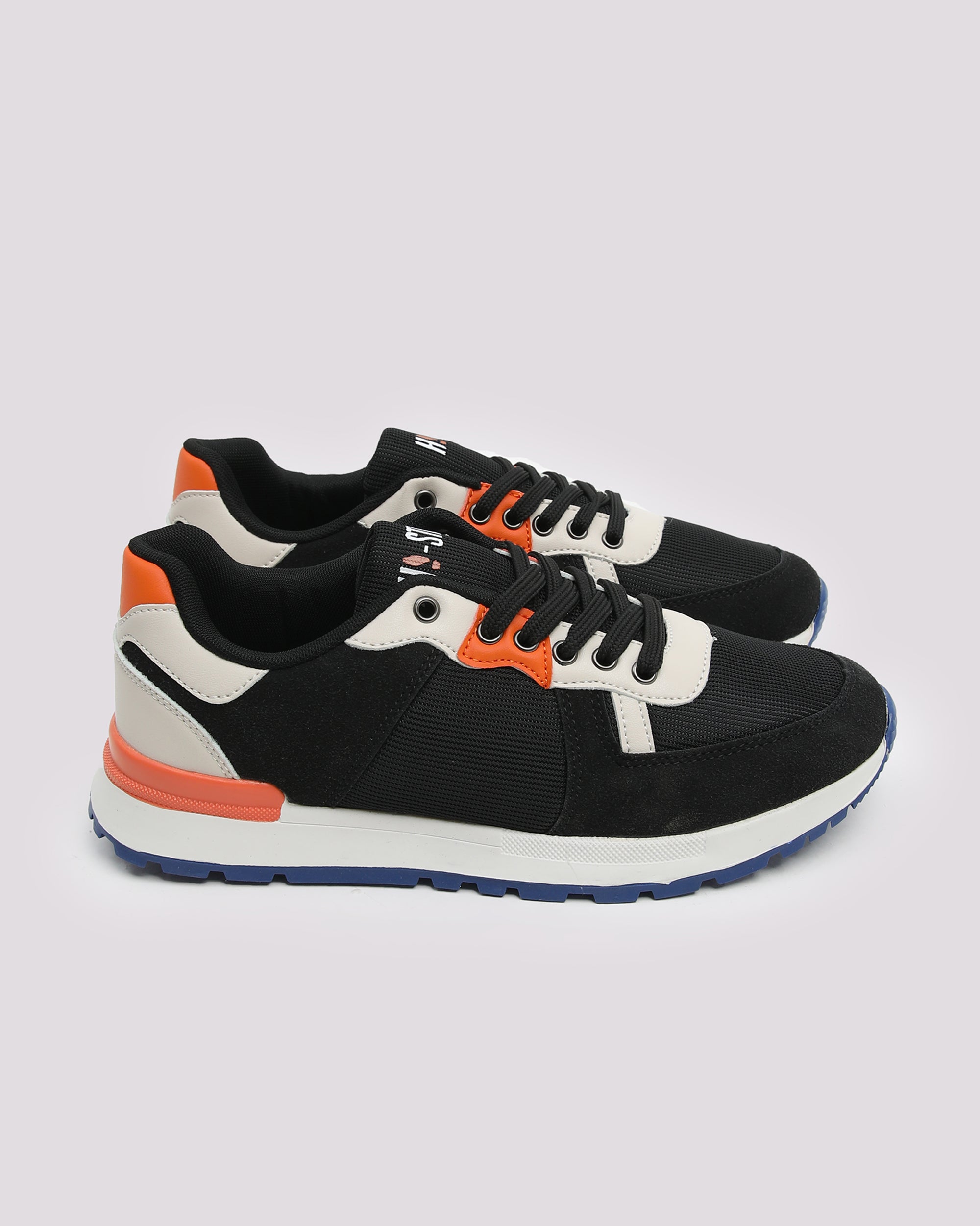 Multi Color Retro Trainer-Black