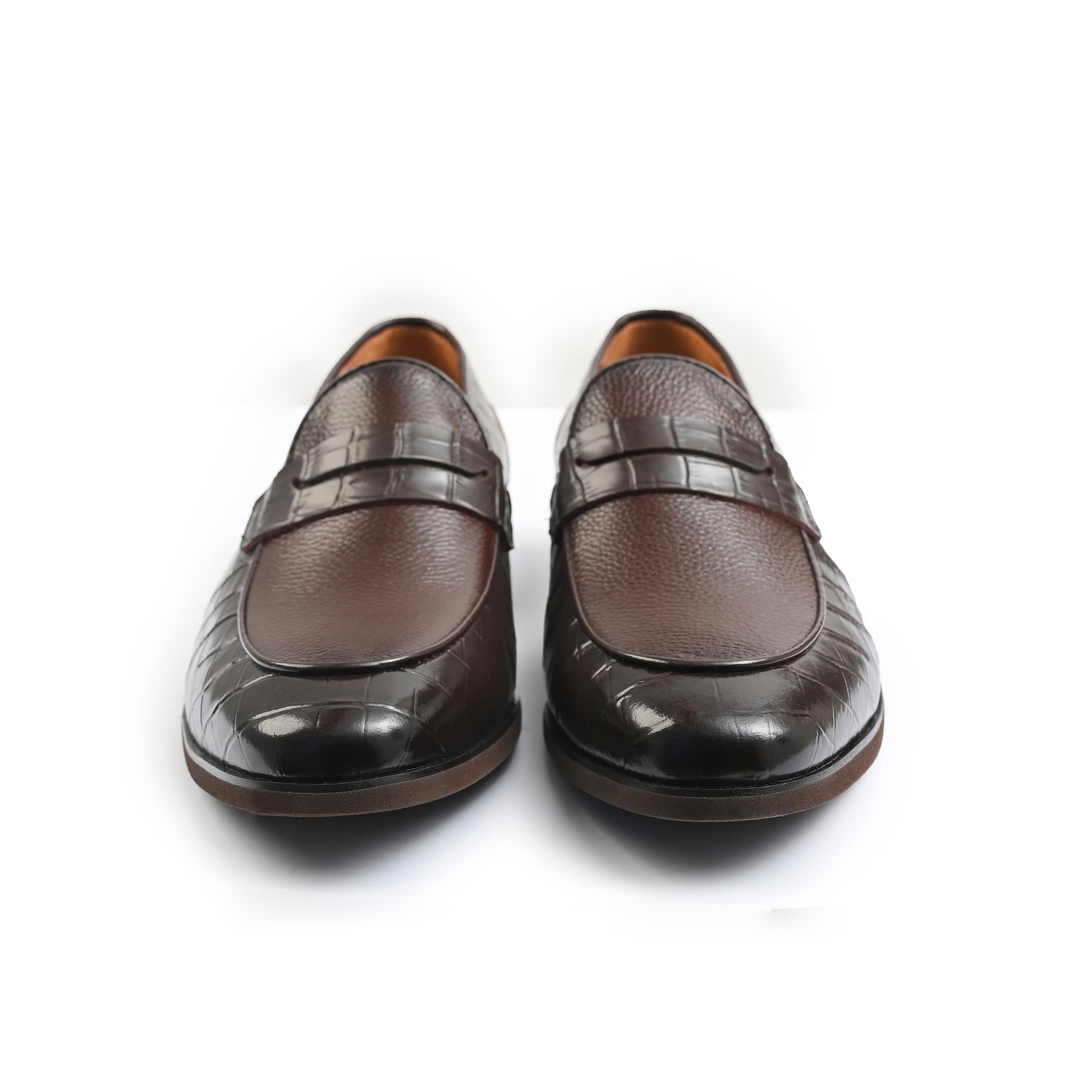 BROWN SPLIT LEATHER SHOES
