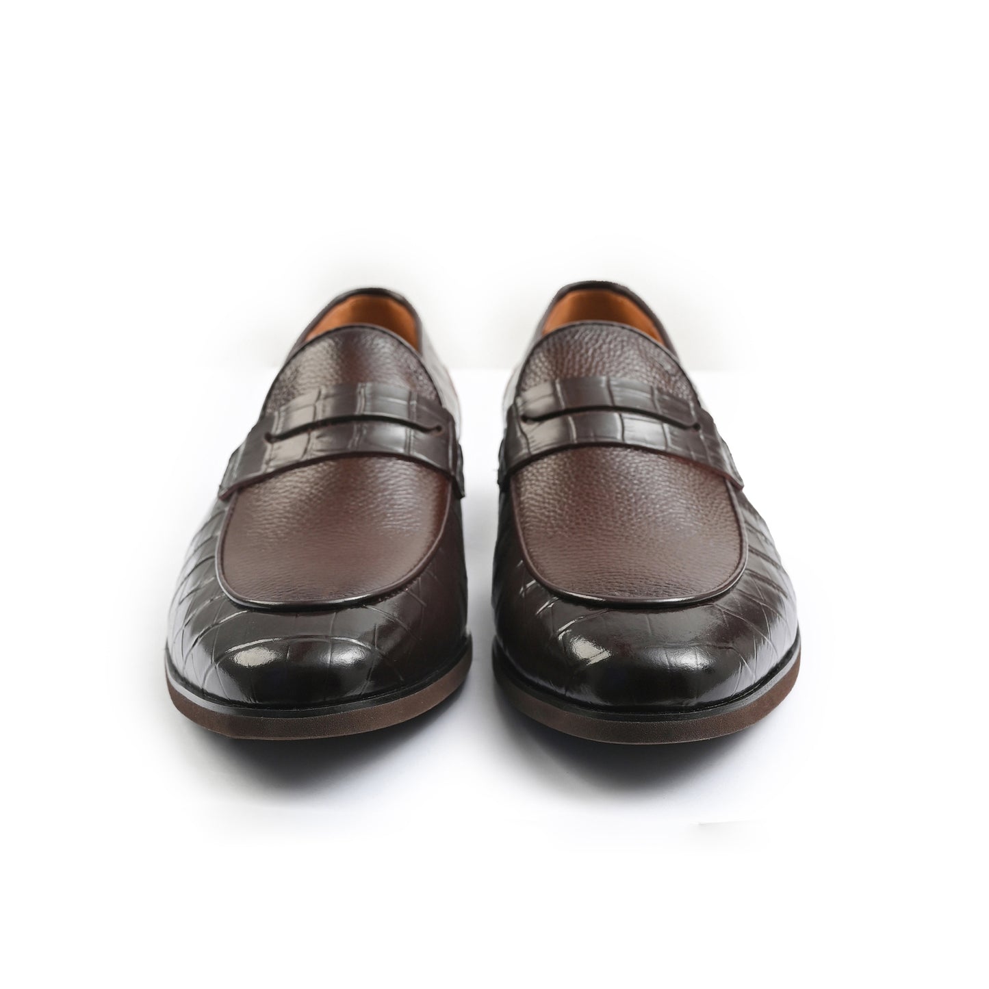 BROWN SPLIT LEATHER SHOES