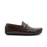 BLACK PEBLE GRAIN LEATHER MOCCASIN