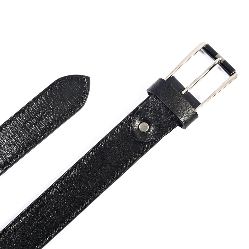 BLACK COW LEATHER BELT