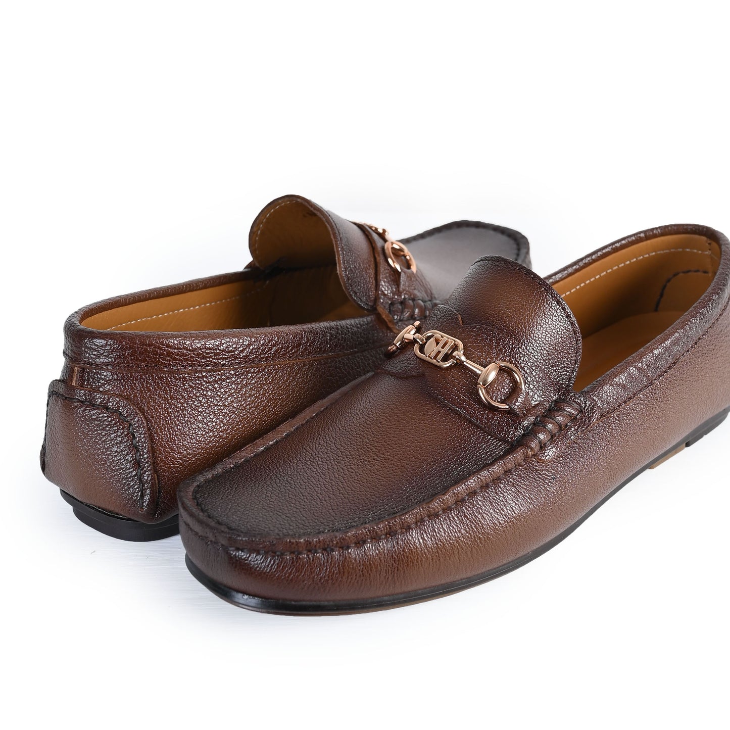 BROWN PEBBLE LEATHER MOCCASIN