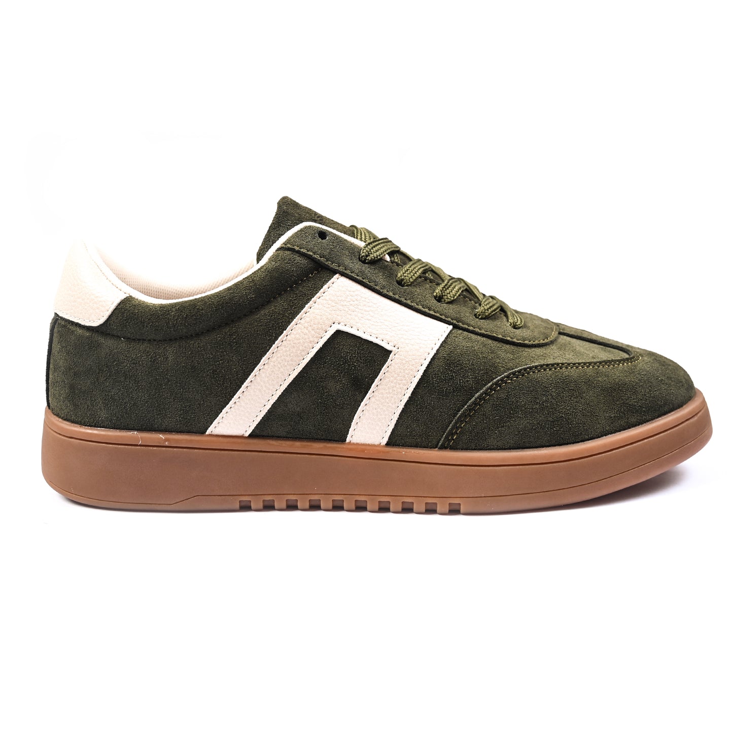 OLIVE SUEDE RETRO SNEAKER