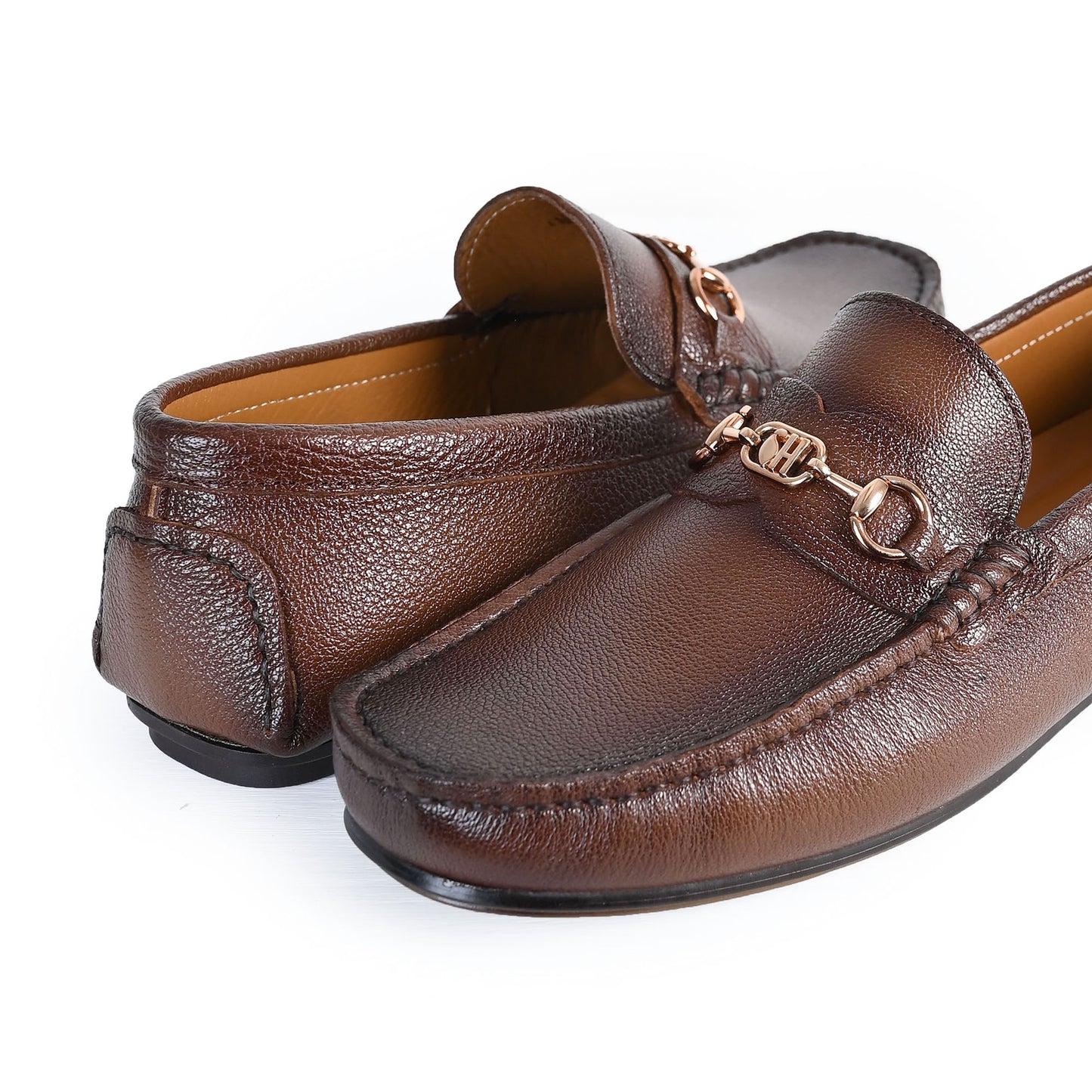 BROWN PEBBLE LEATHER MOCCASIN