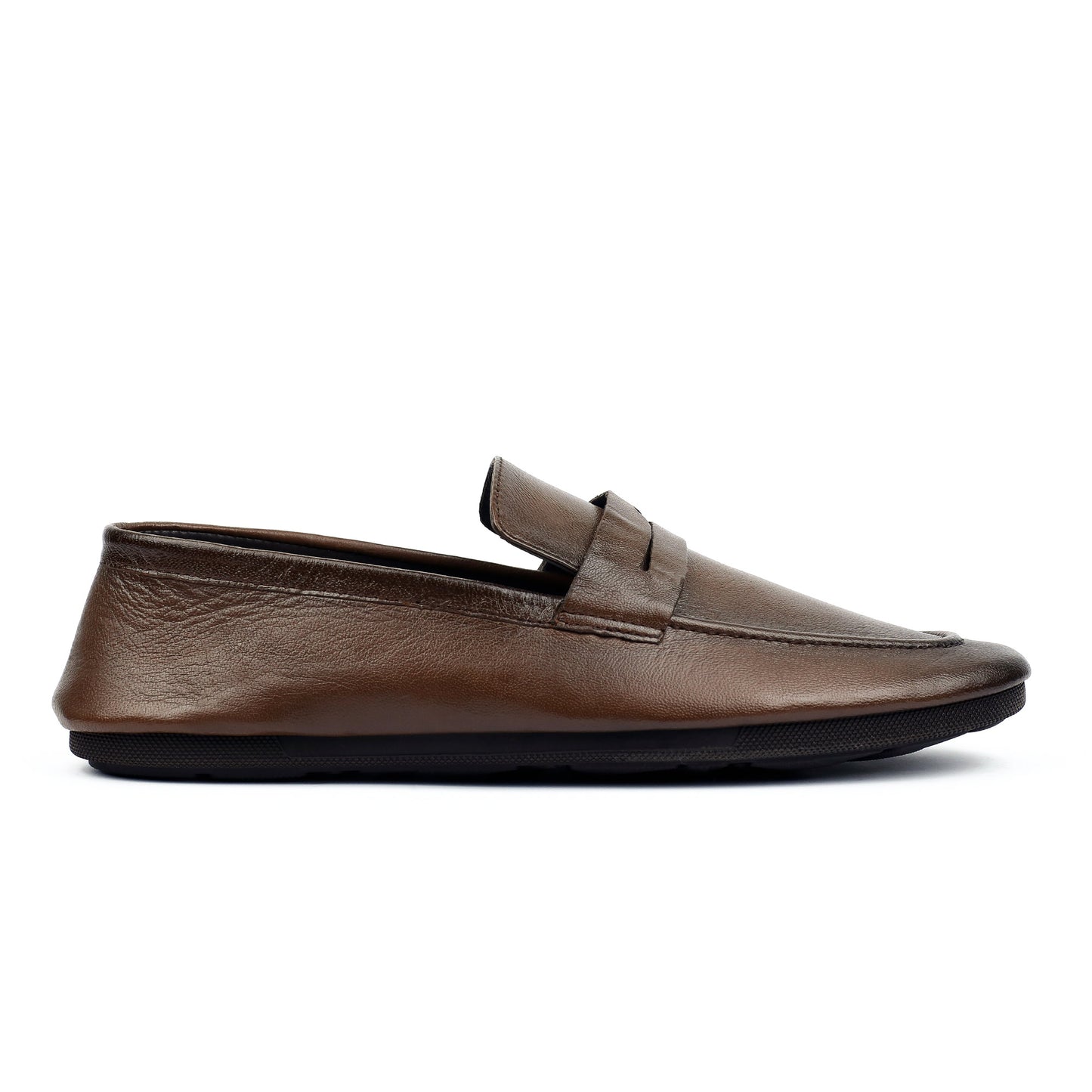 BROWN LEATHER FLEXIBLE SHOES