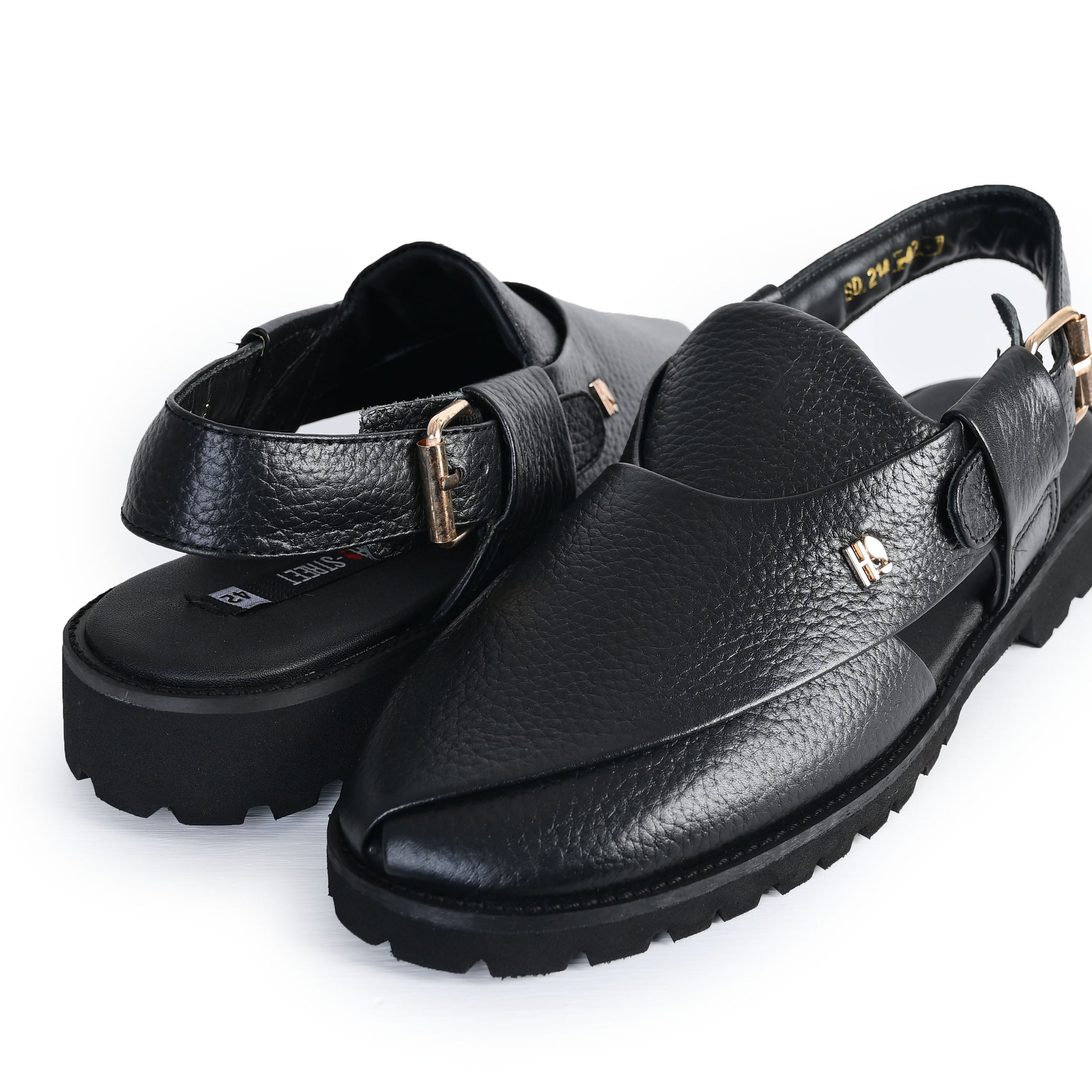 PEBBLE LEATHER COMFORT SANDAL