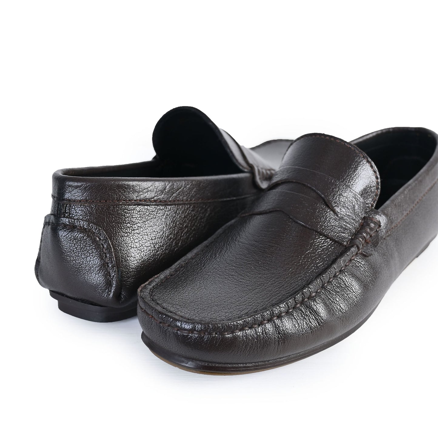 COFFEE SOFT LEATHER SHOES