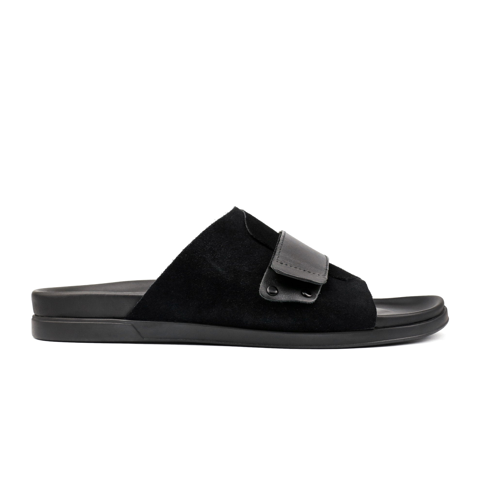 BLACK SUEDE COMFORT SLIPPER