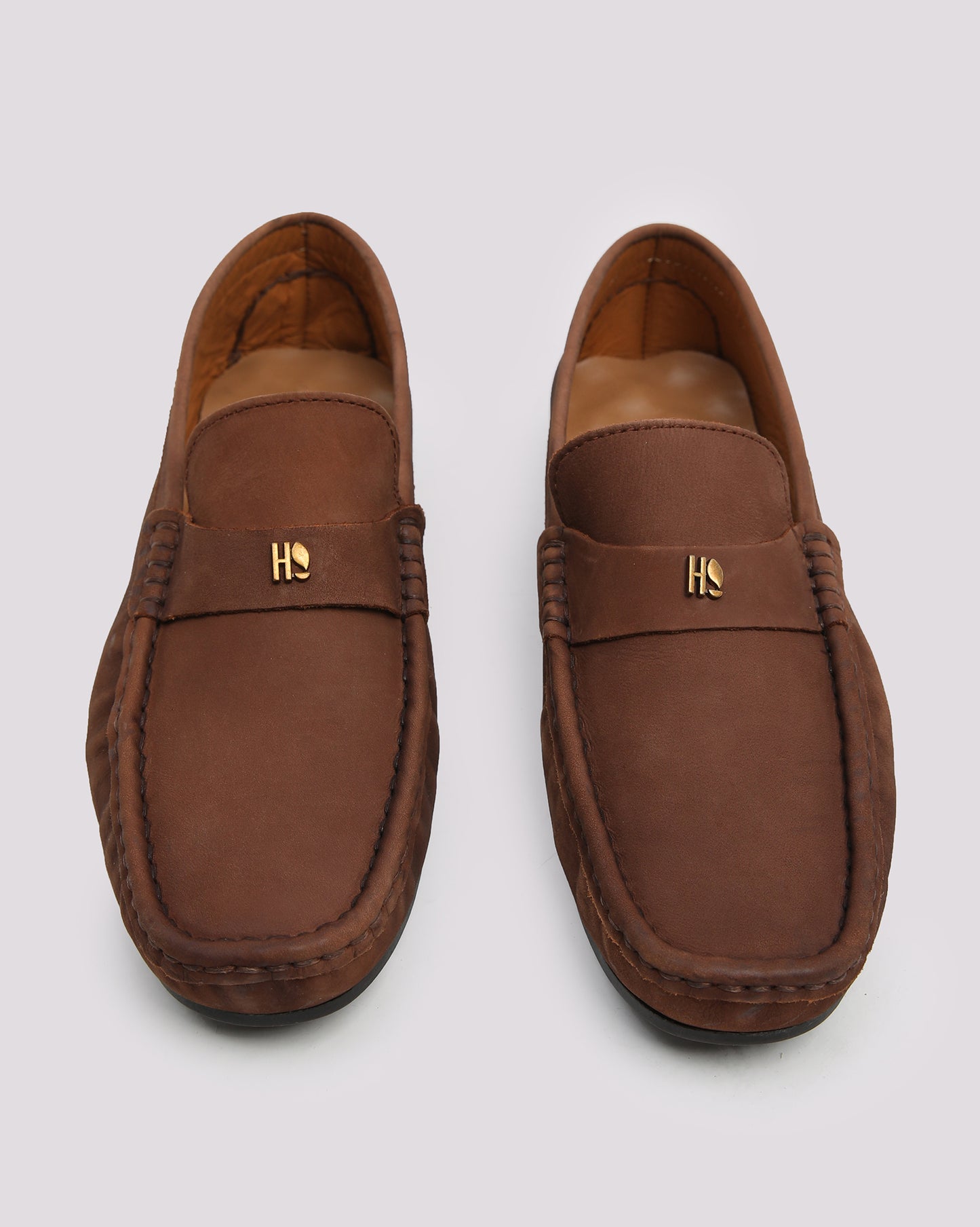 Suede Loafer With Penny Strap