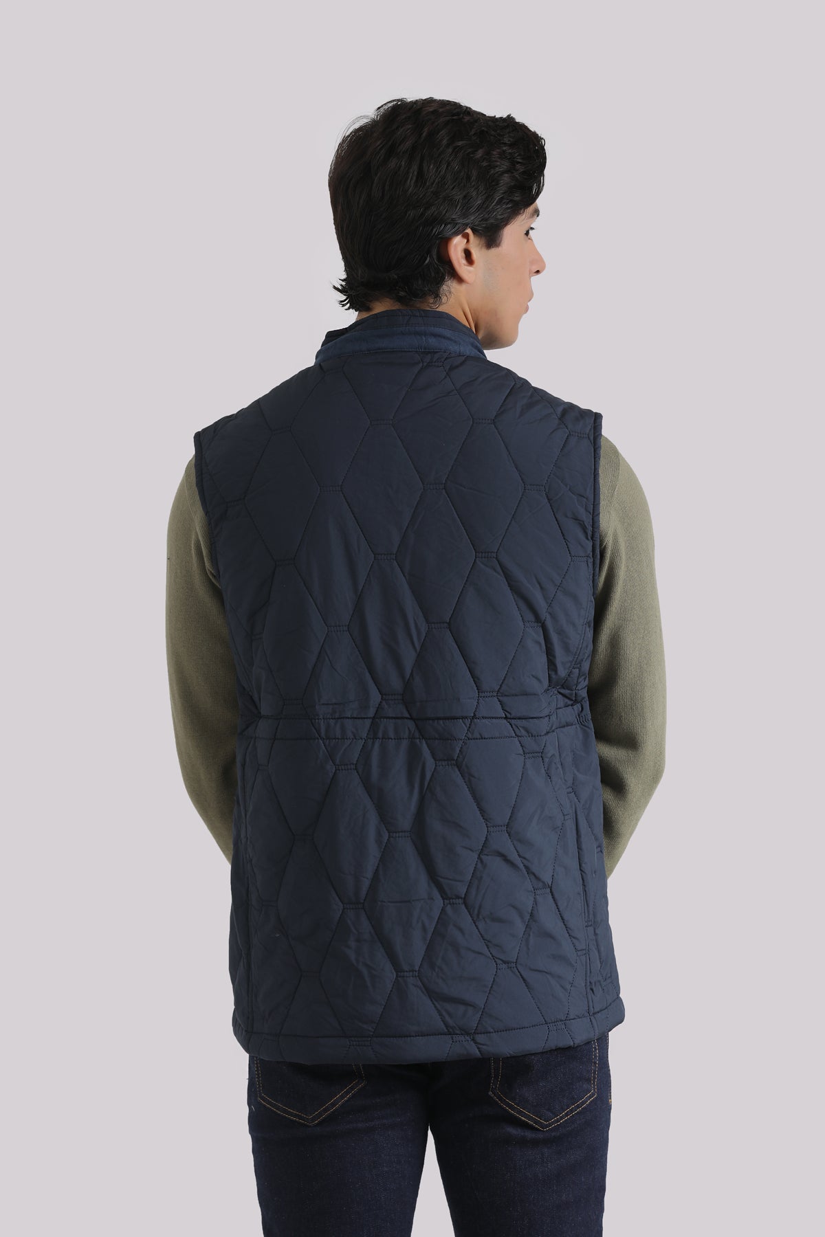 NAVY PUFFER GILET