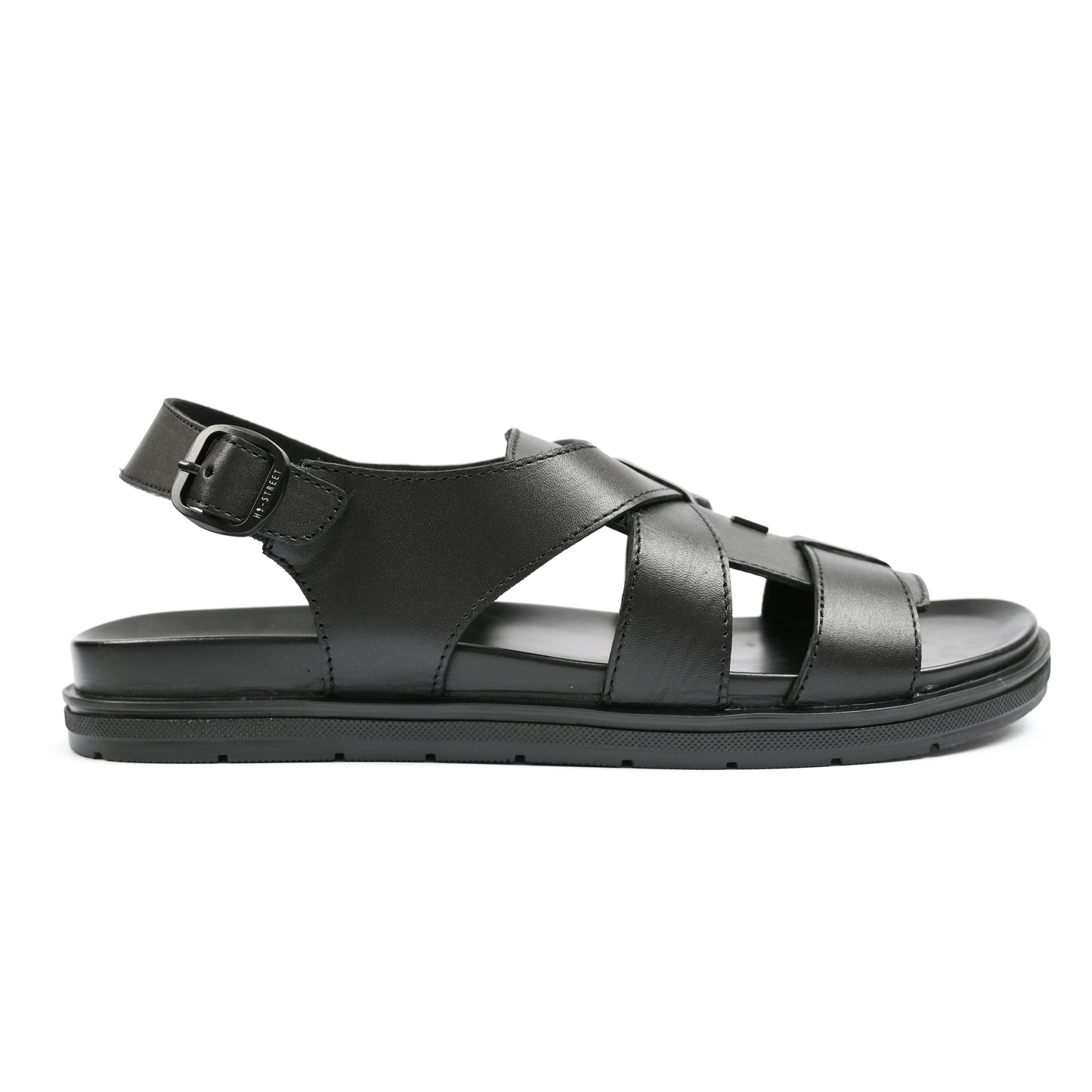 BLACK LEATHER EVA SANDAL