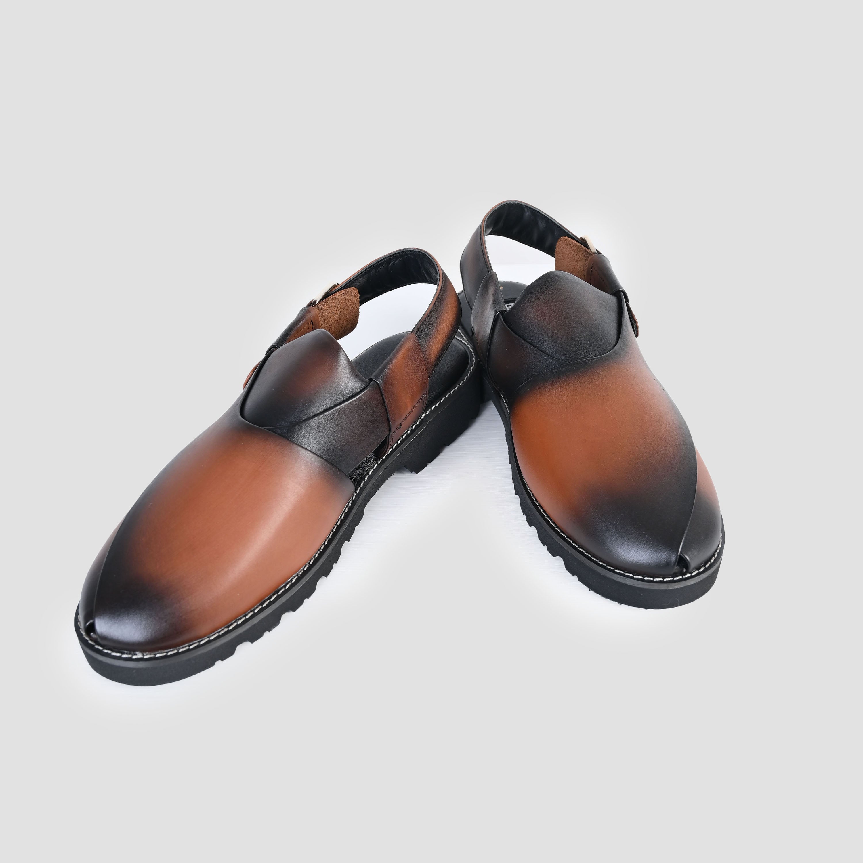 TWO TUNE LEATHER SANDAL