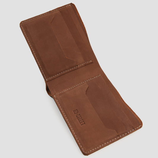 BROWN NUBUCK LEATHER WALLET