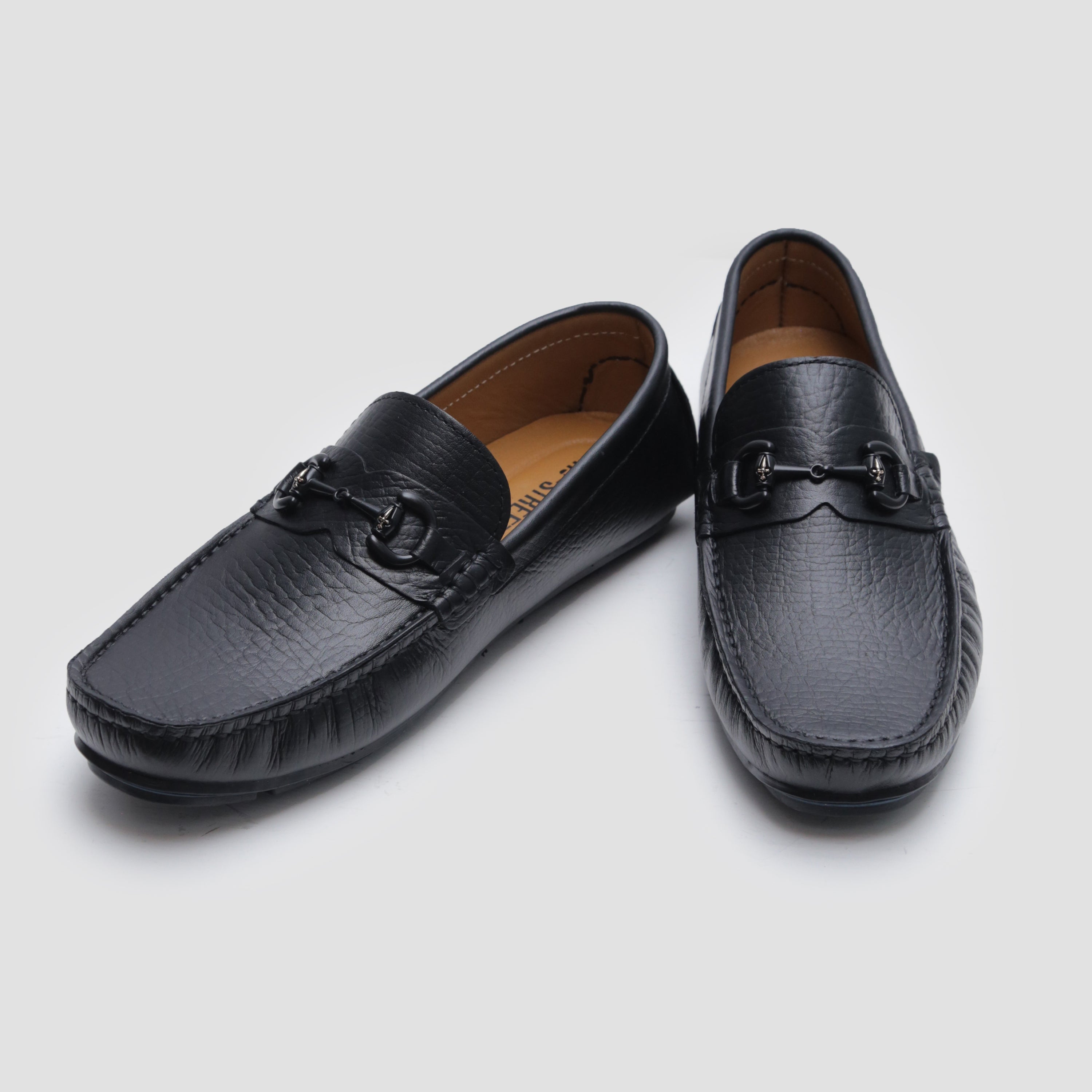 BLACK MILT LEATHER MOCCASIN