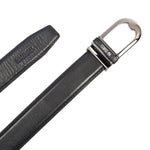 BLACK ANILINE LEATHER BELT