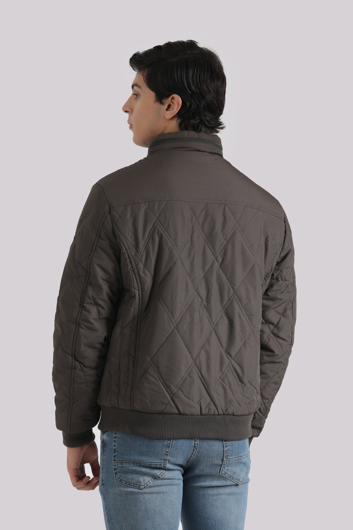 BROWN QUILTED JACKET