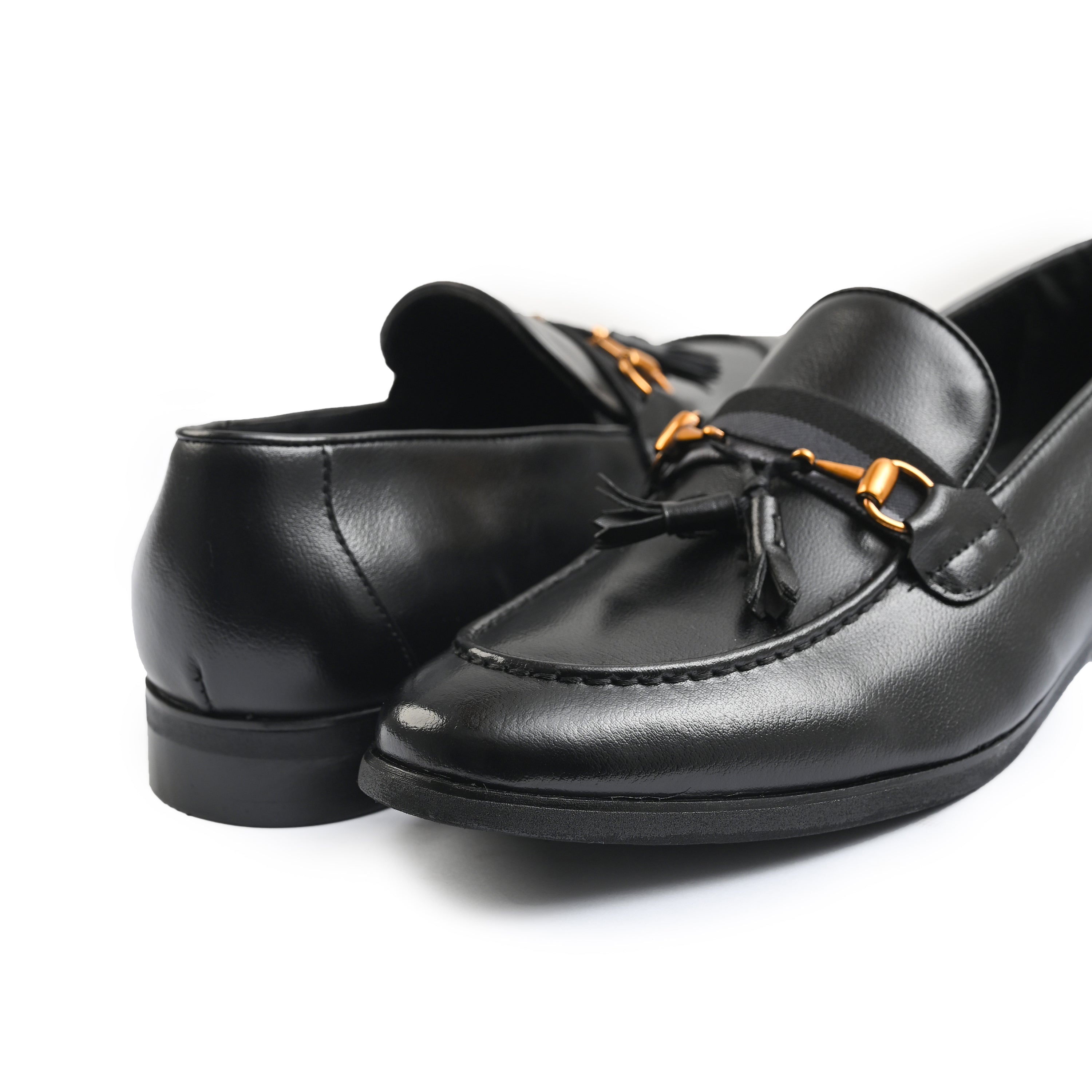 BLACK SNAFFLE TRIM SHOES