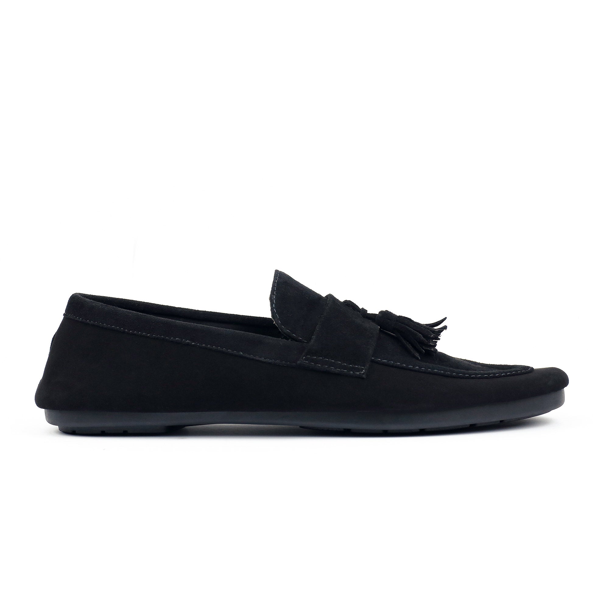 BLACK SUEDE TASSEL LOAFER