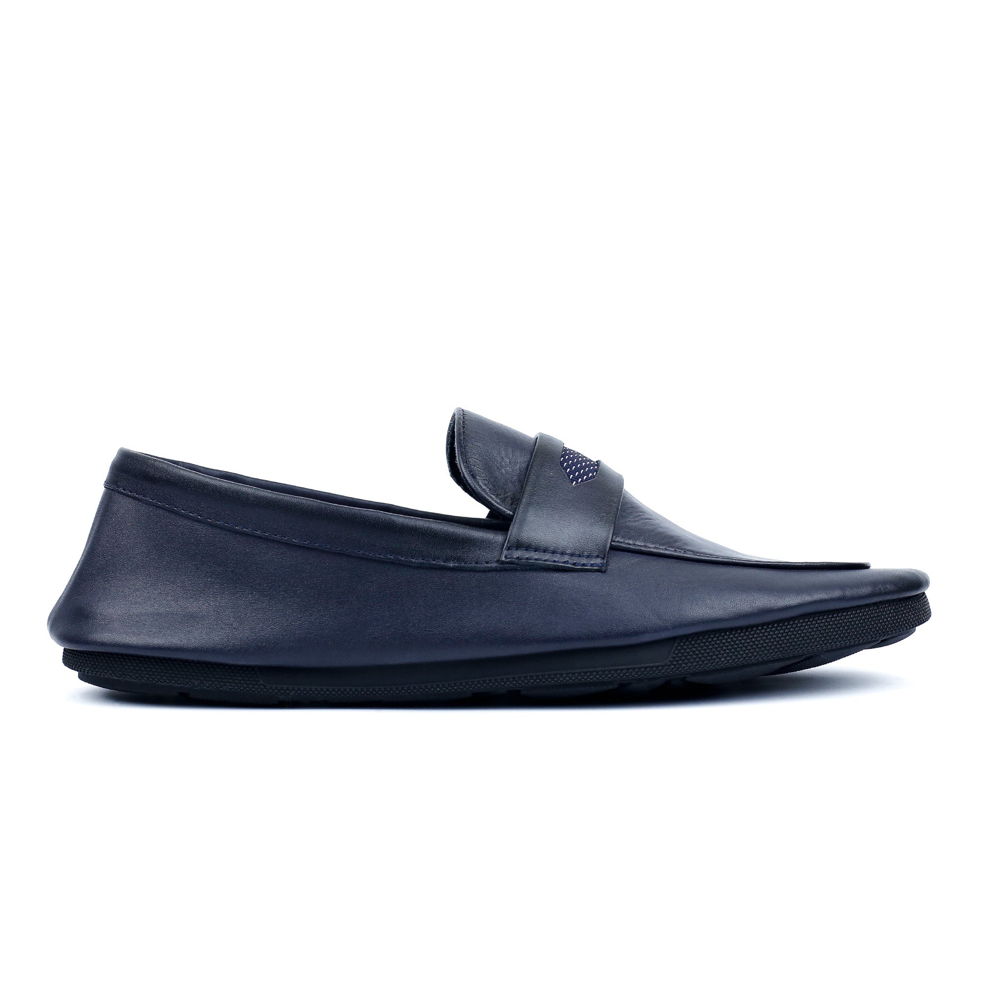 NAVY SOFT LEATHER SHOES