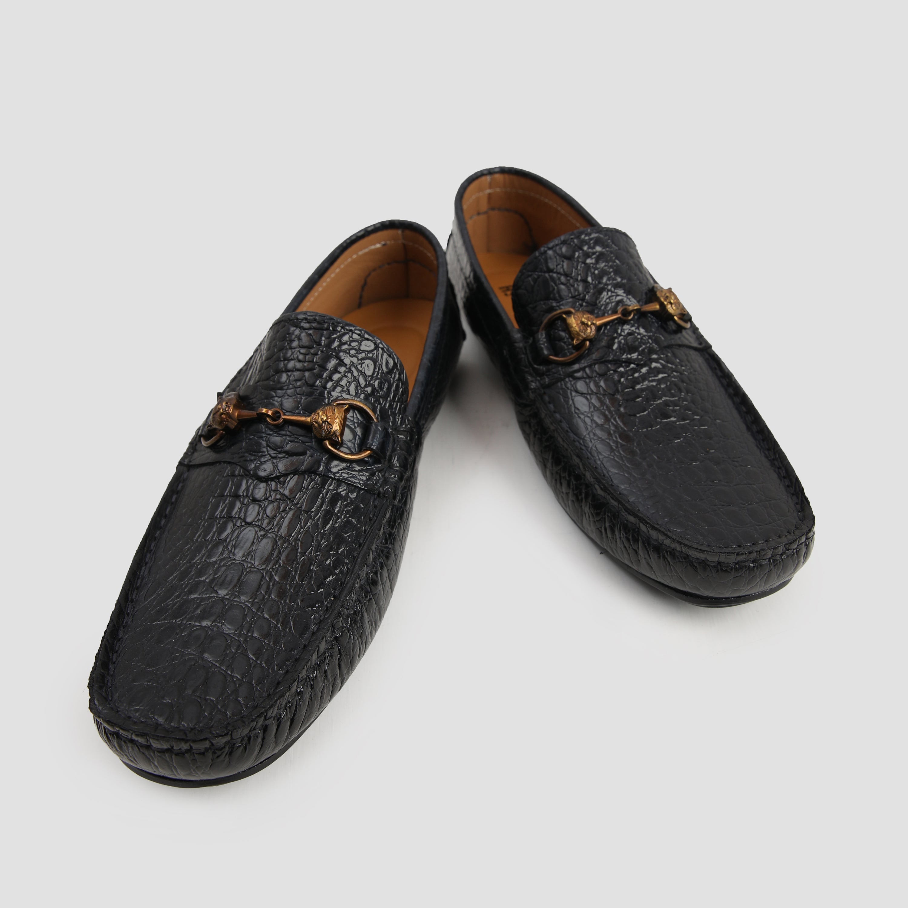 BLACK MILT LEATHER MOCCASIN