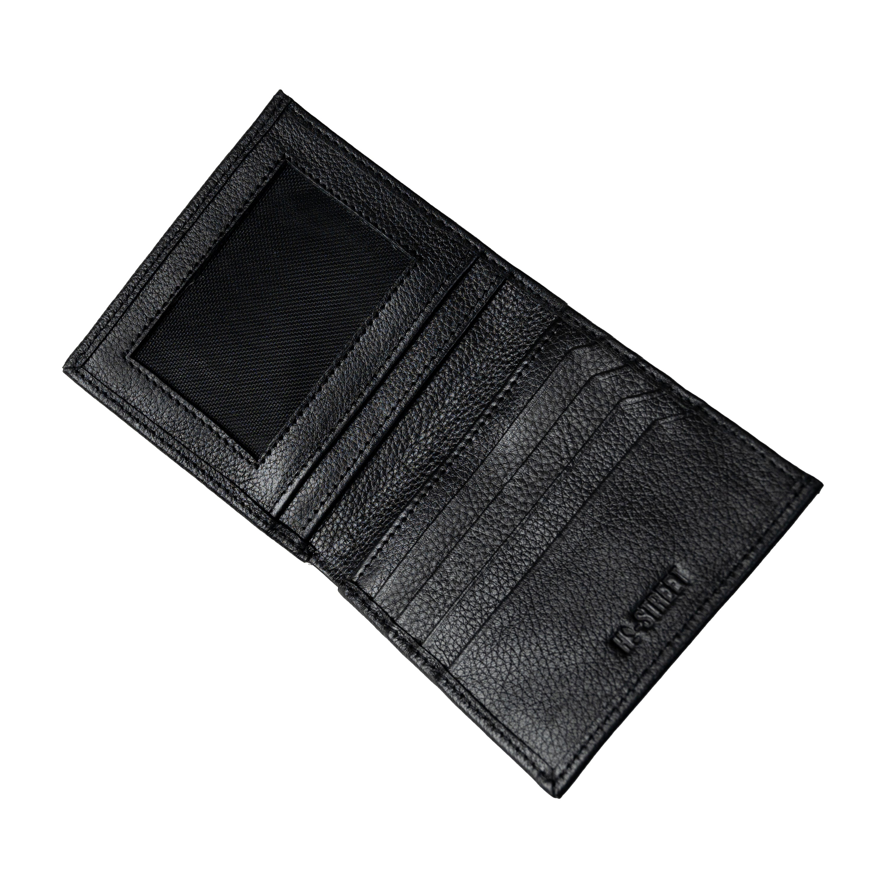 BLACK MILT LEATHER WALLET