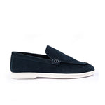 NAVY SUEDE OLD MONEY SHOES
