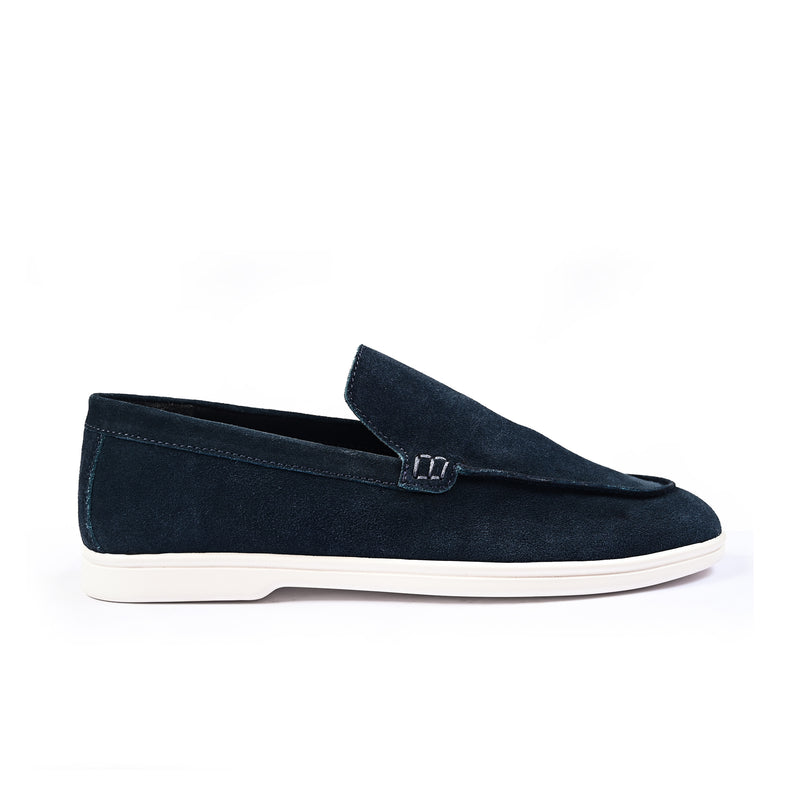 NAVY SUEDE OLD MONEY SHOES