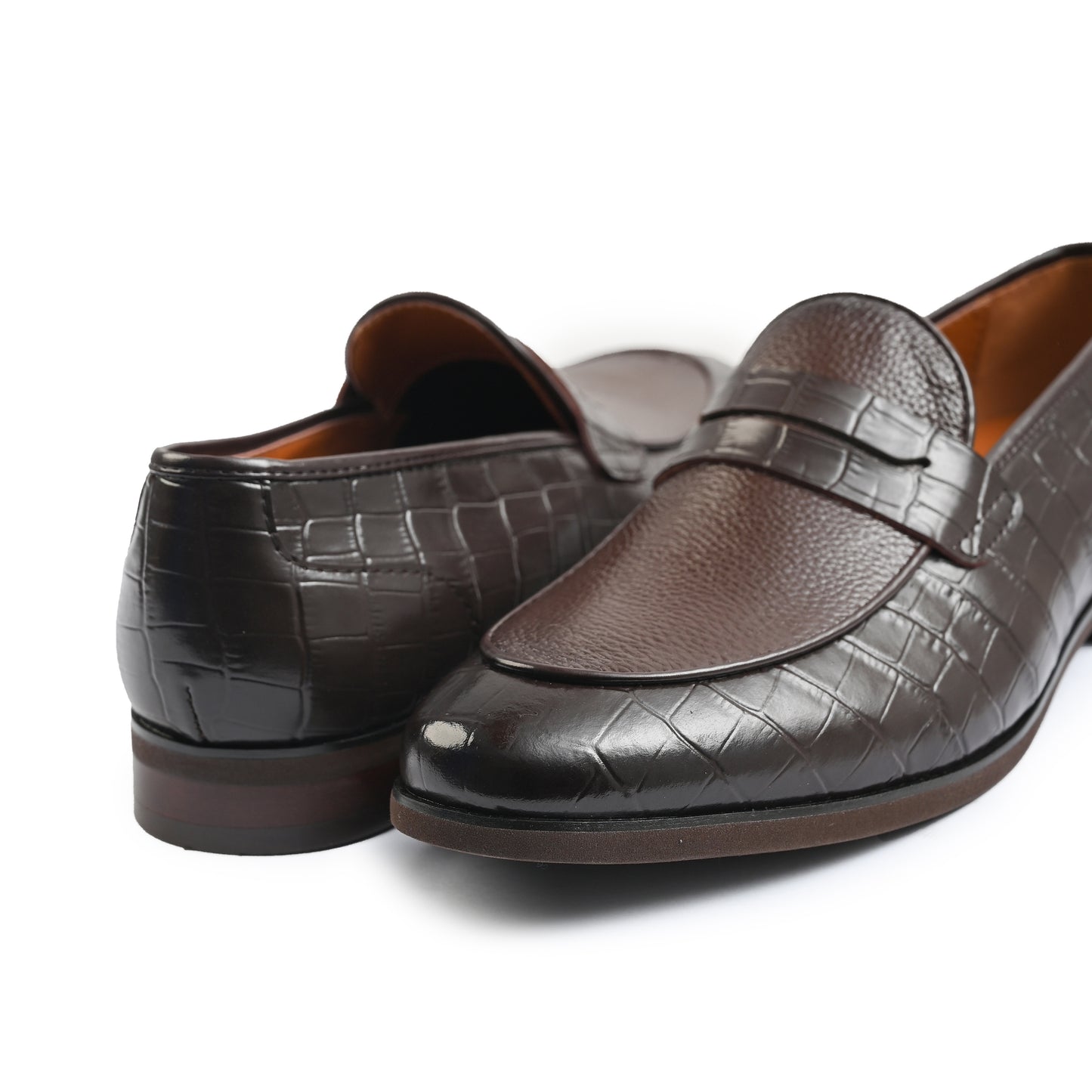 BROWN SPLIT LEATHER SHOES