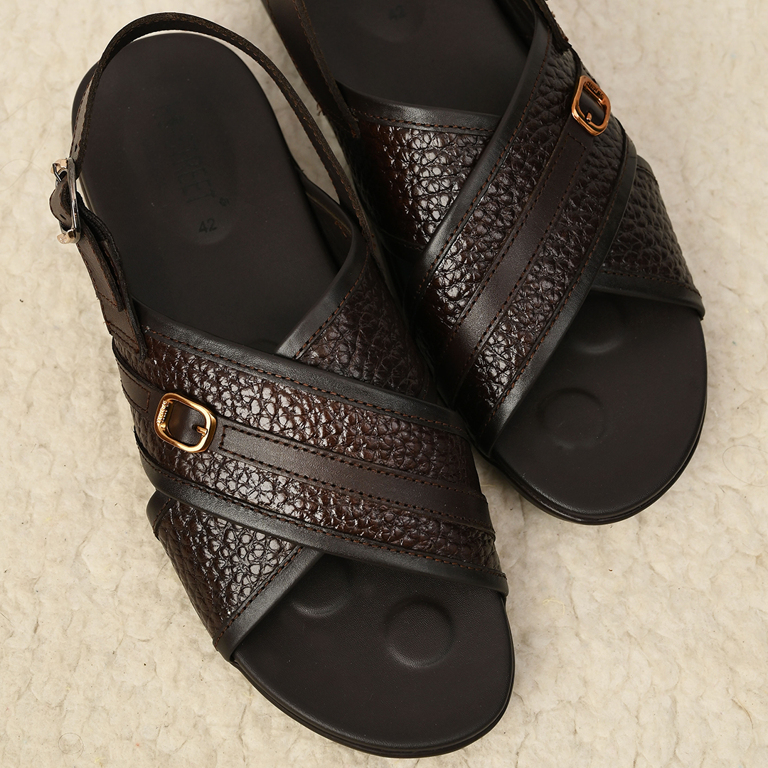 PEBBLE LEATHER COMFORT SANDAL