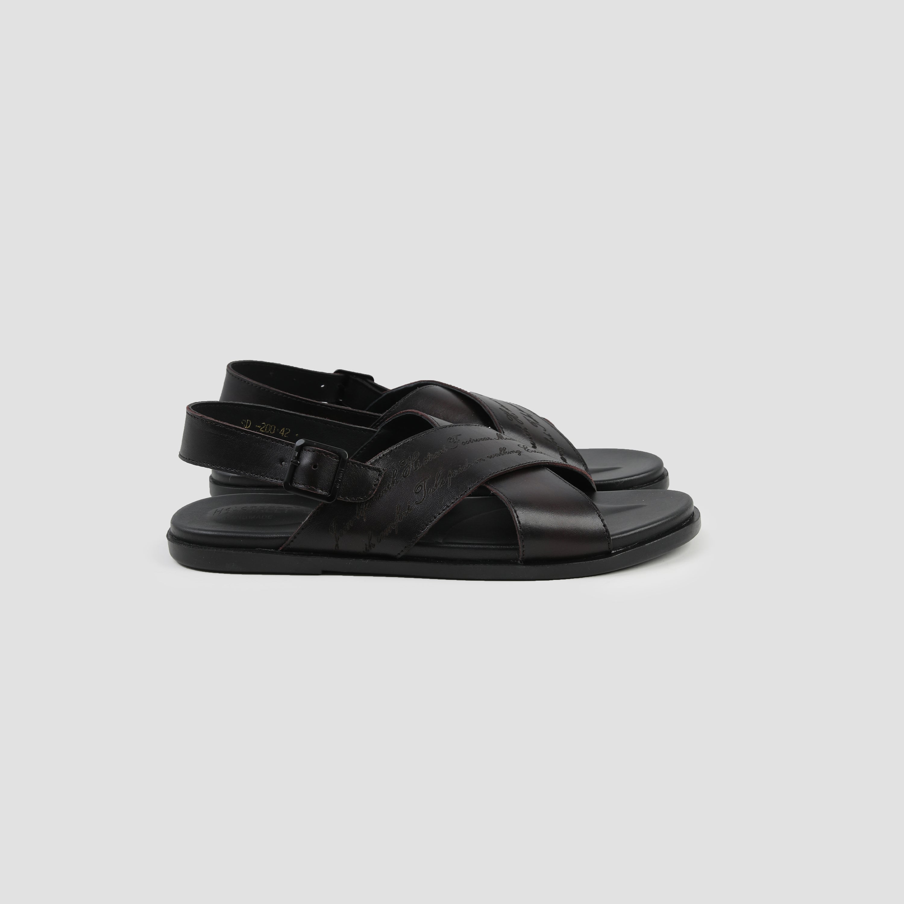 CROSS STRIPE LEATHER SANDAL