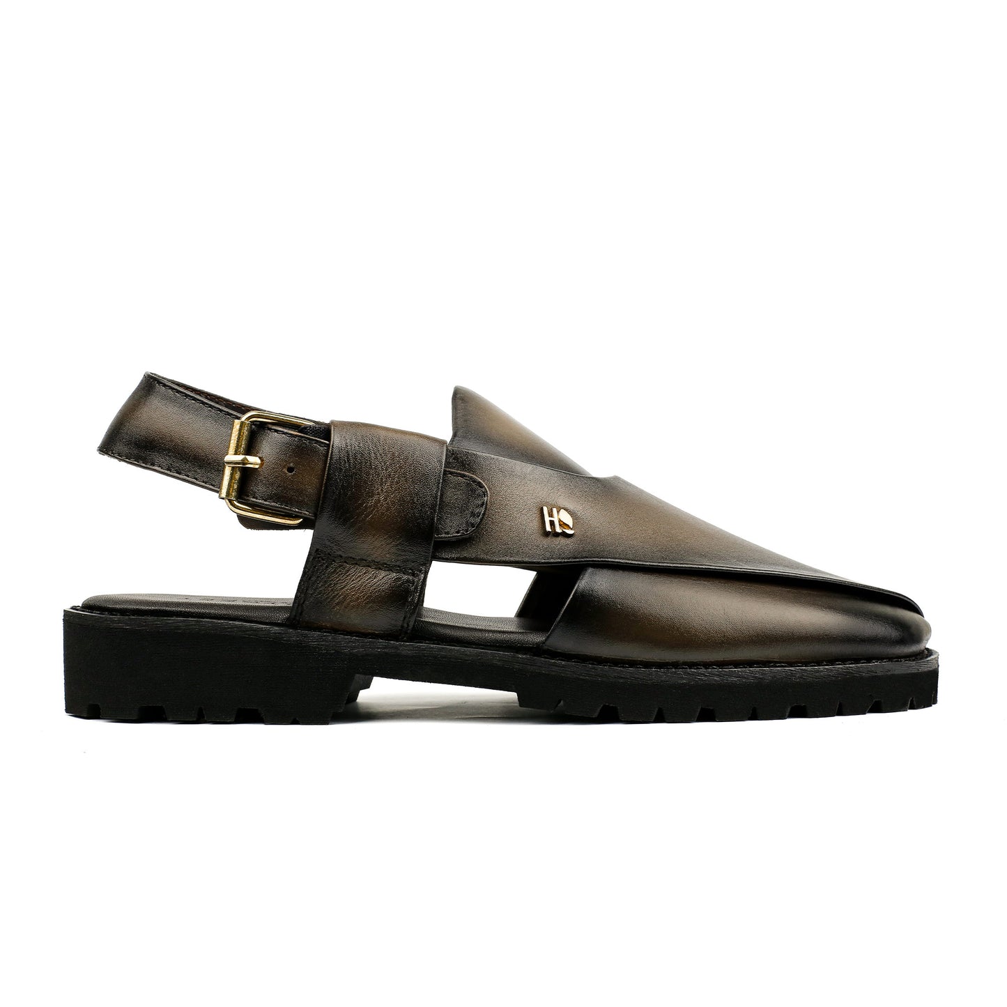 TWO TONE LEATHER SANDAL