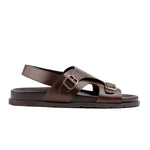 DOUBLE BUCKLE LEATHER SANDAL