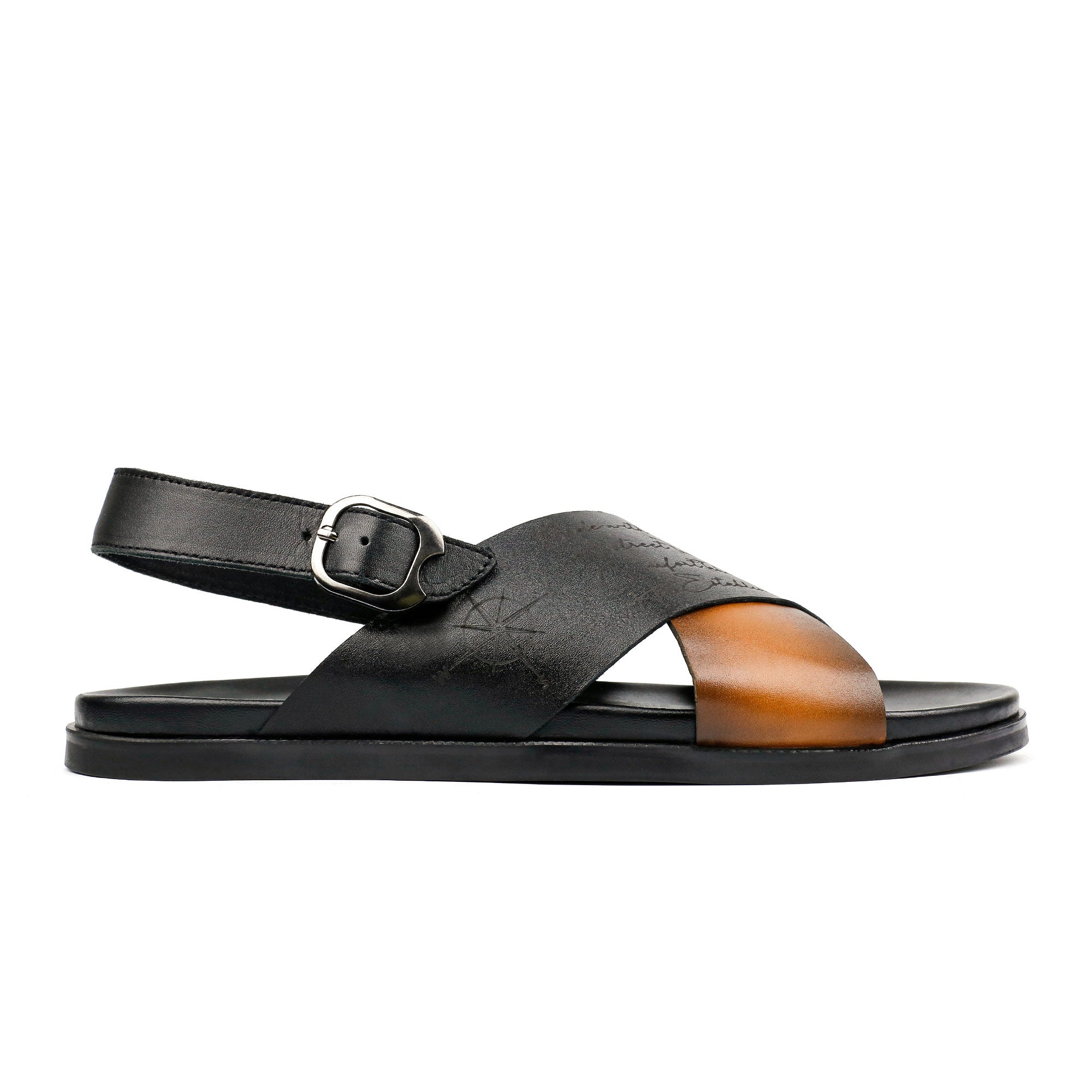 WRITING LEATHER EVA SANDAL