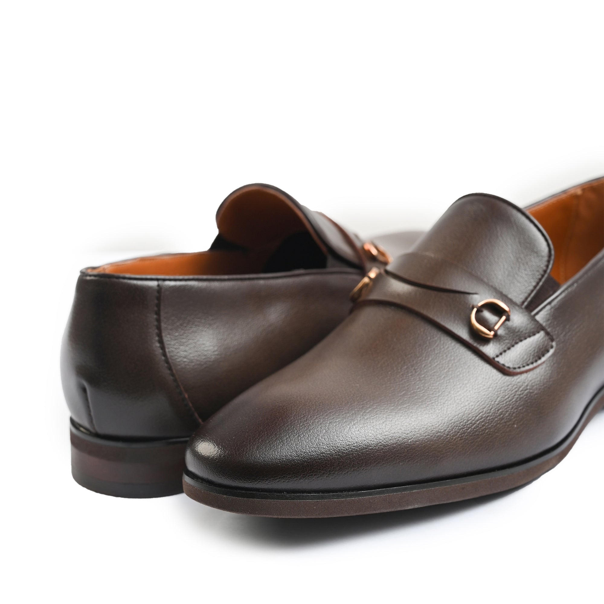 BROWN MILT TEXTURED SHOES