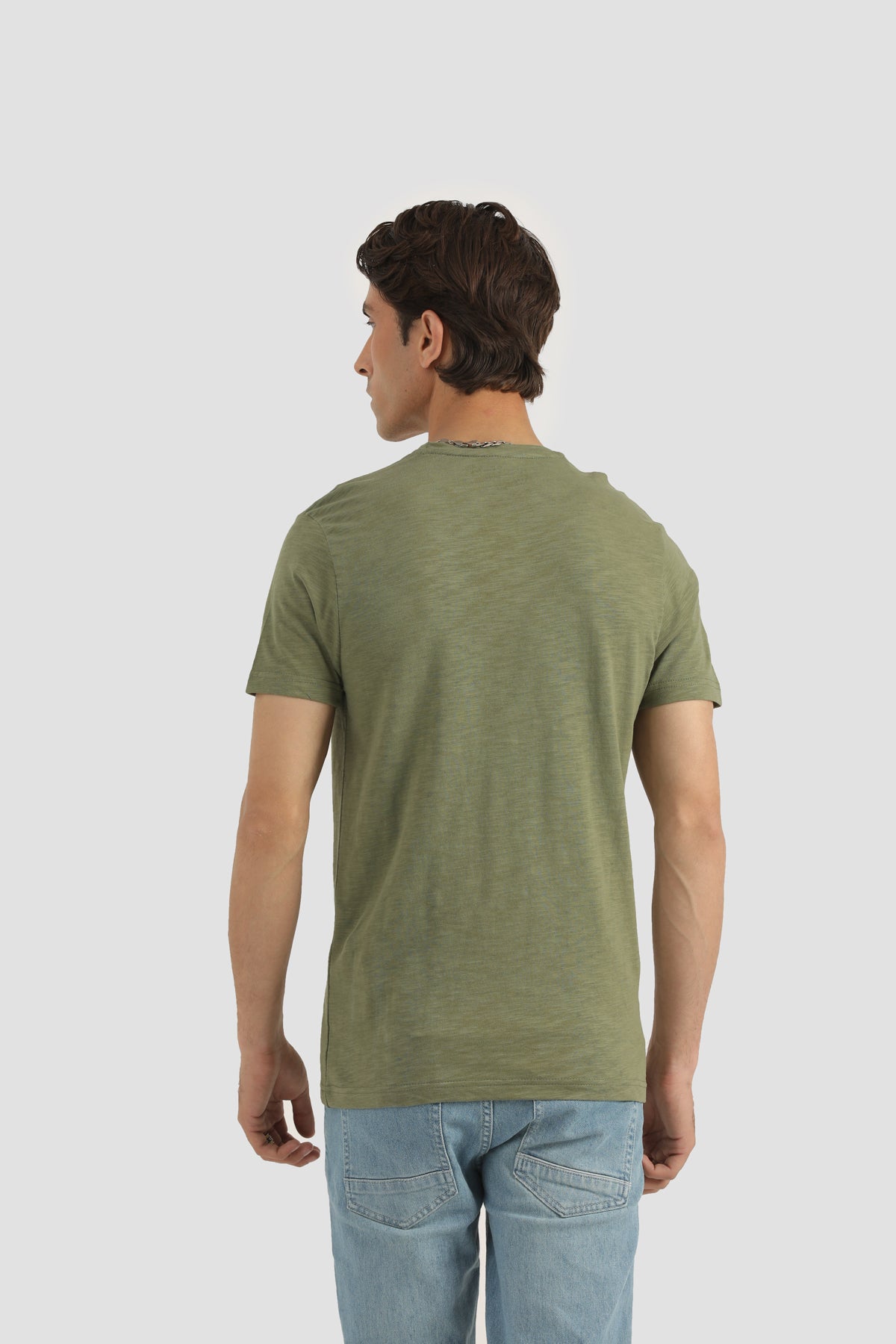 ROUND NECK SLUB T-SHIRT