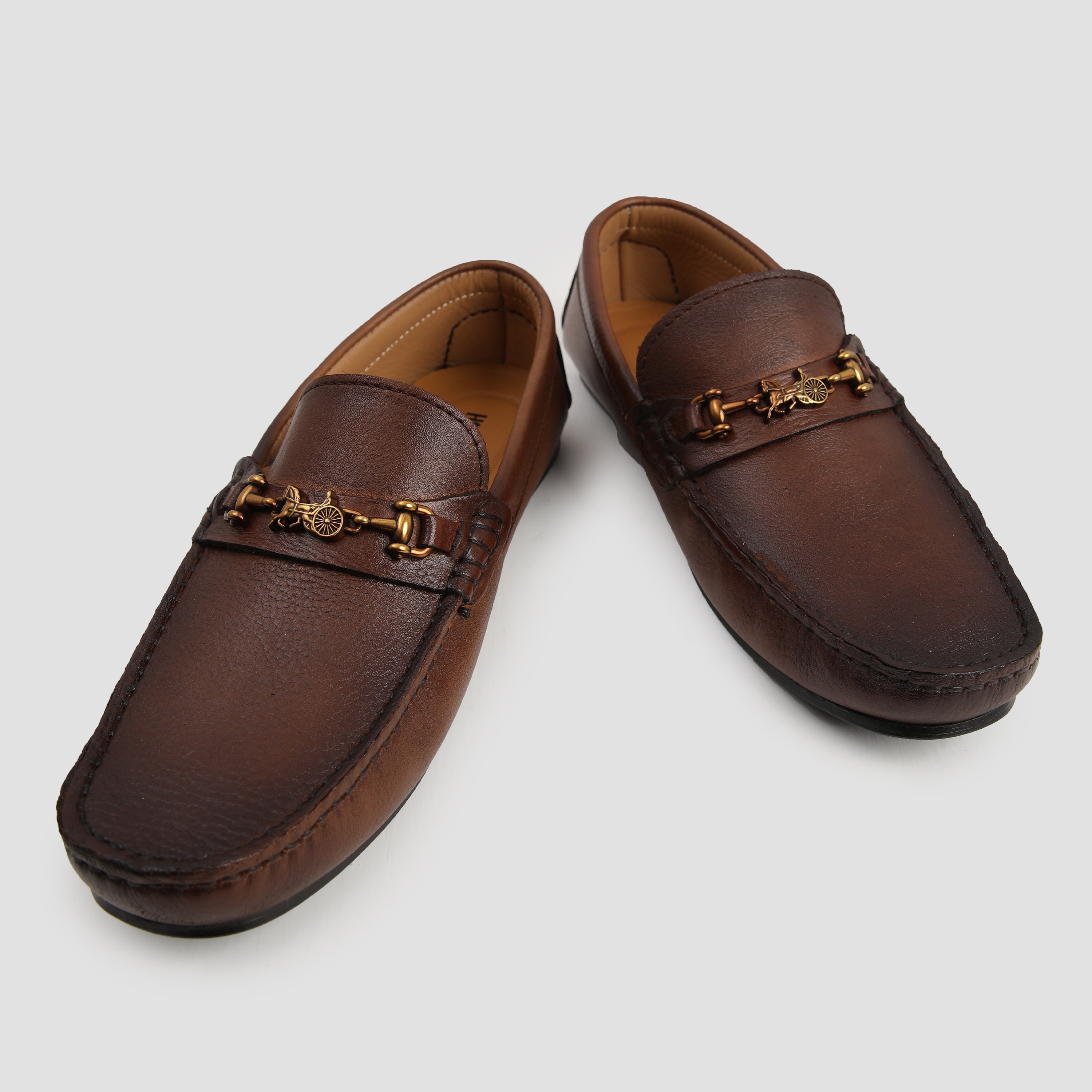 BROWN SOFT LEATHER MOCCASIN