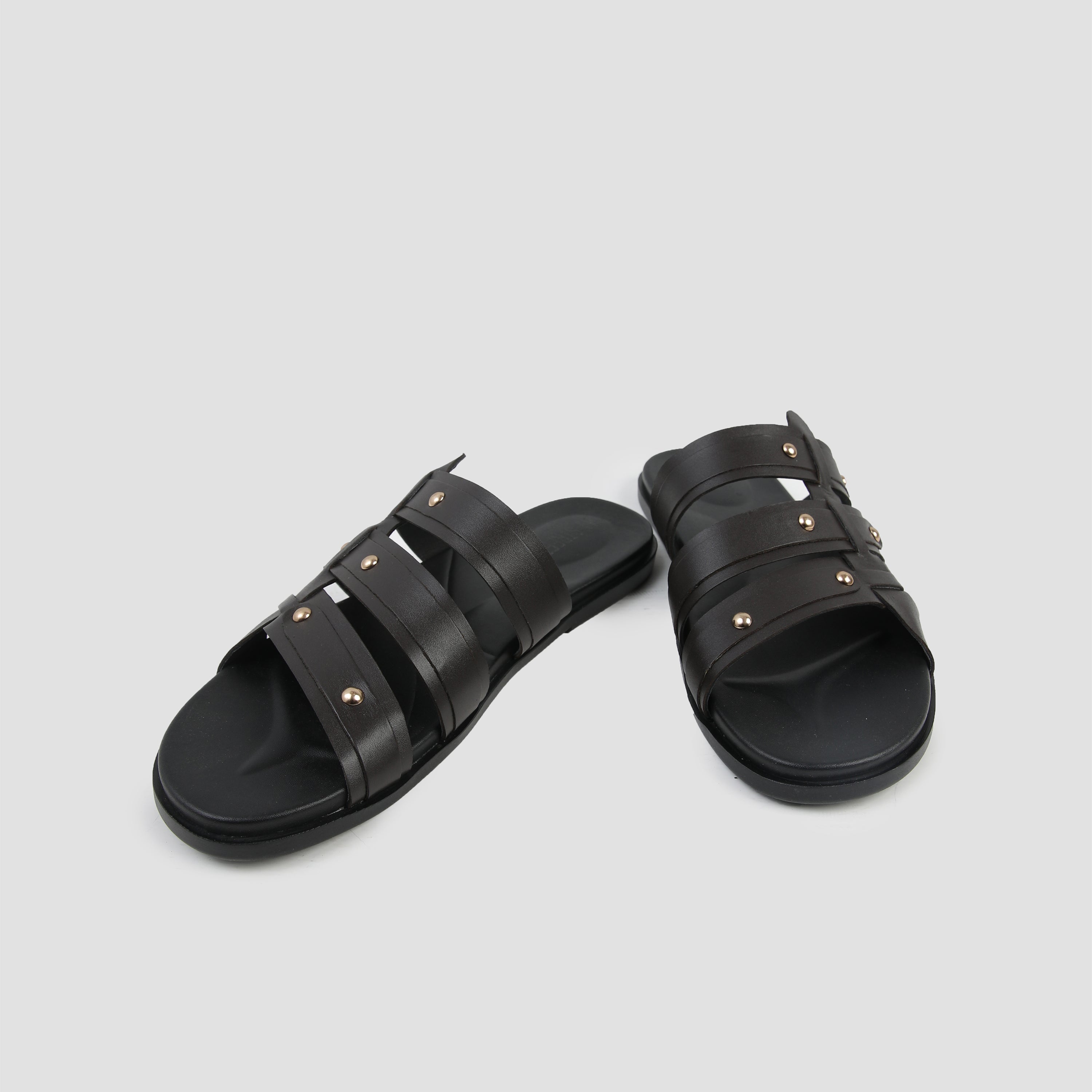 MULTI LEATHER STRAPE SLIPPER