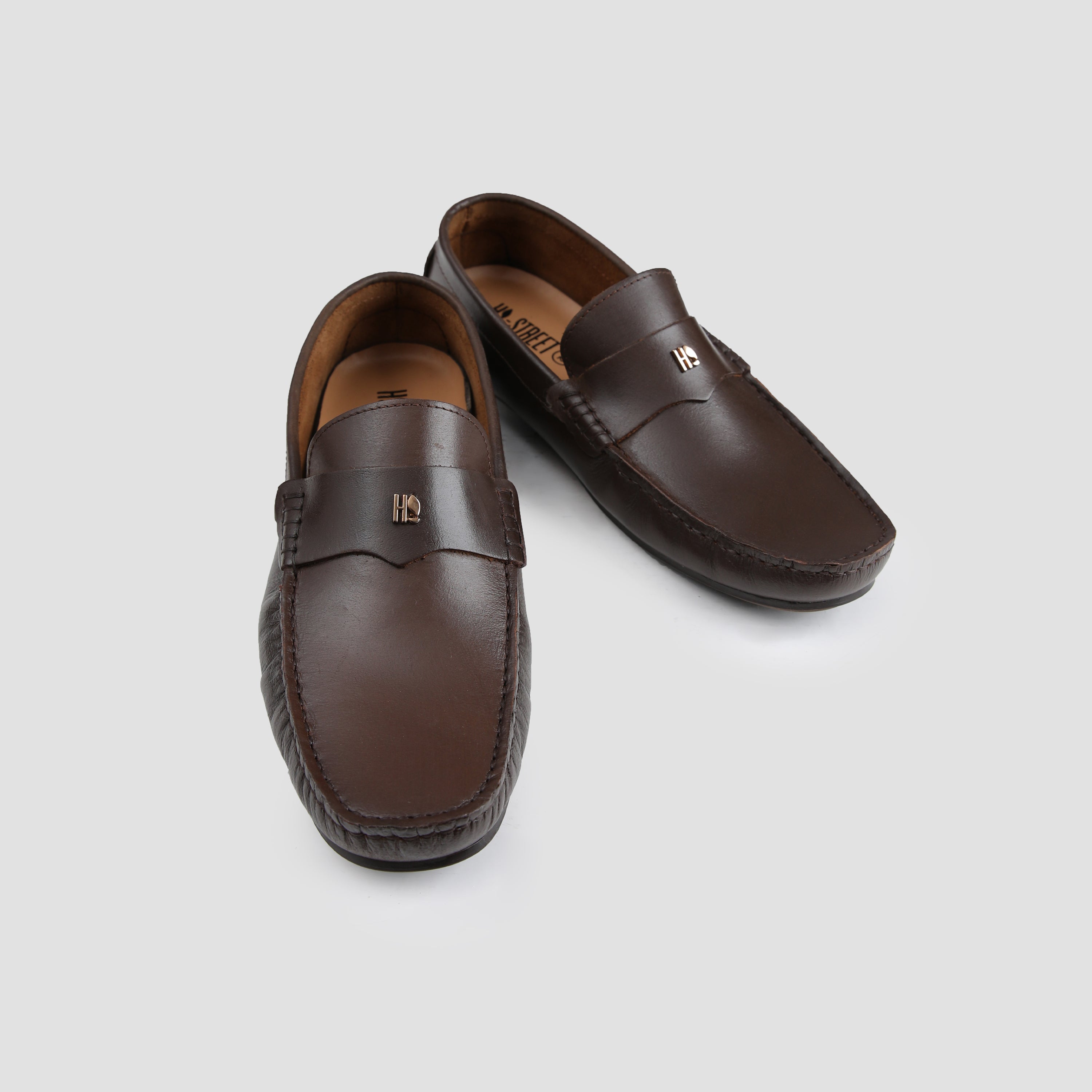 BROWN LEATHER SNAFLE LOAFER